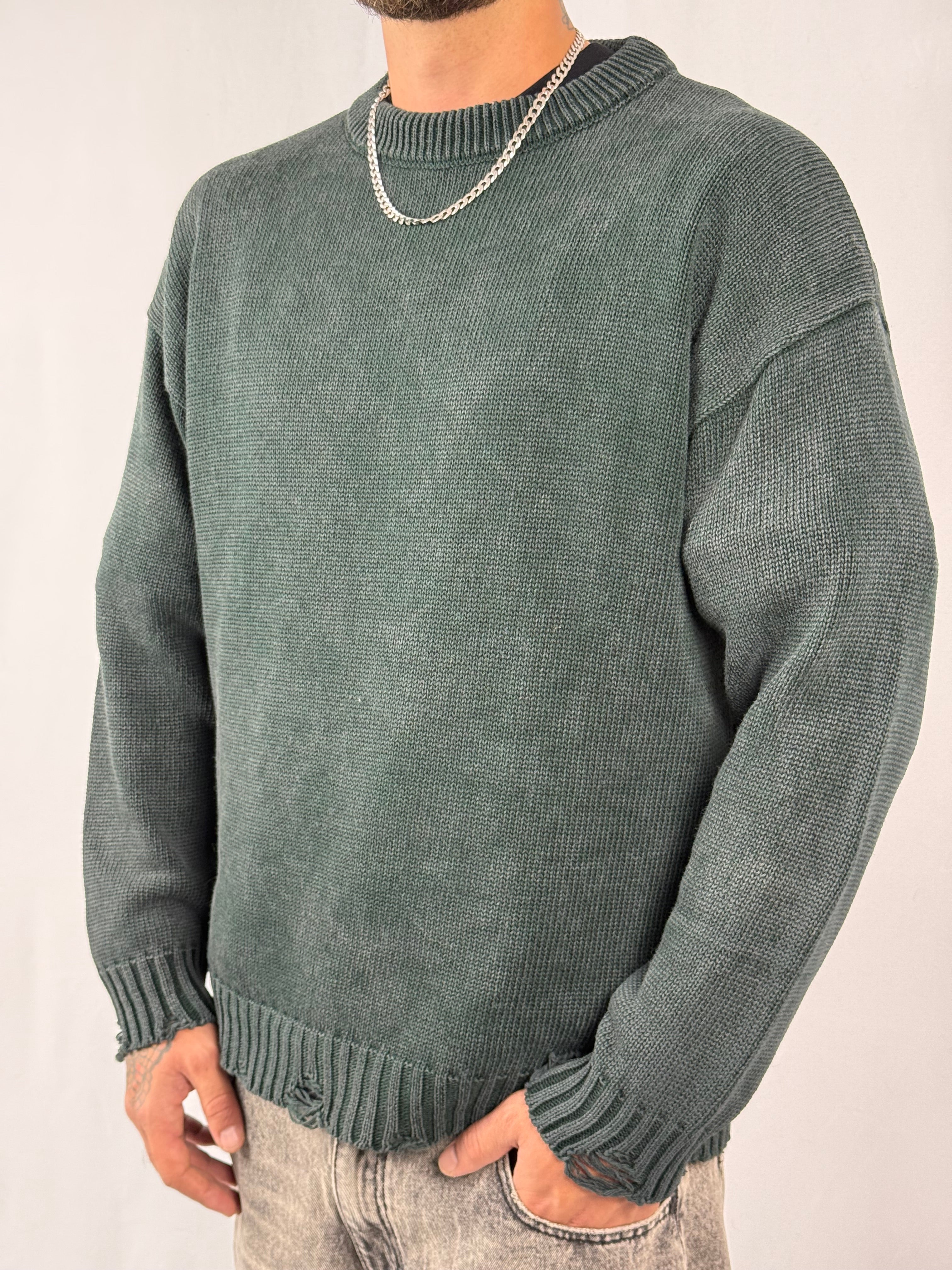 Maglione sfumato verde