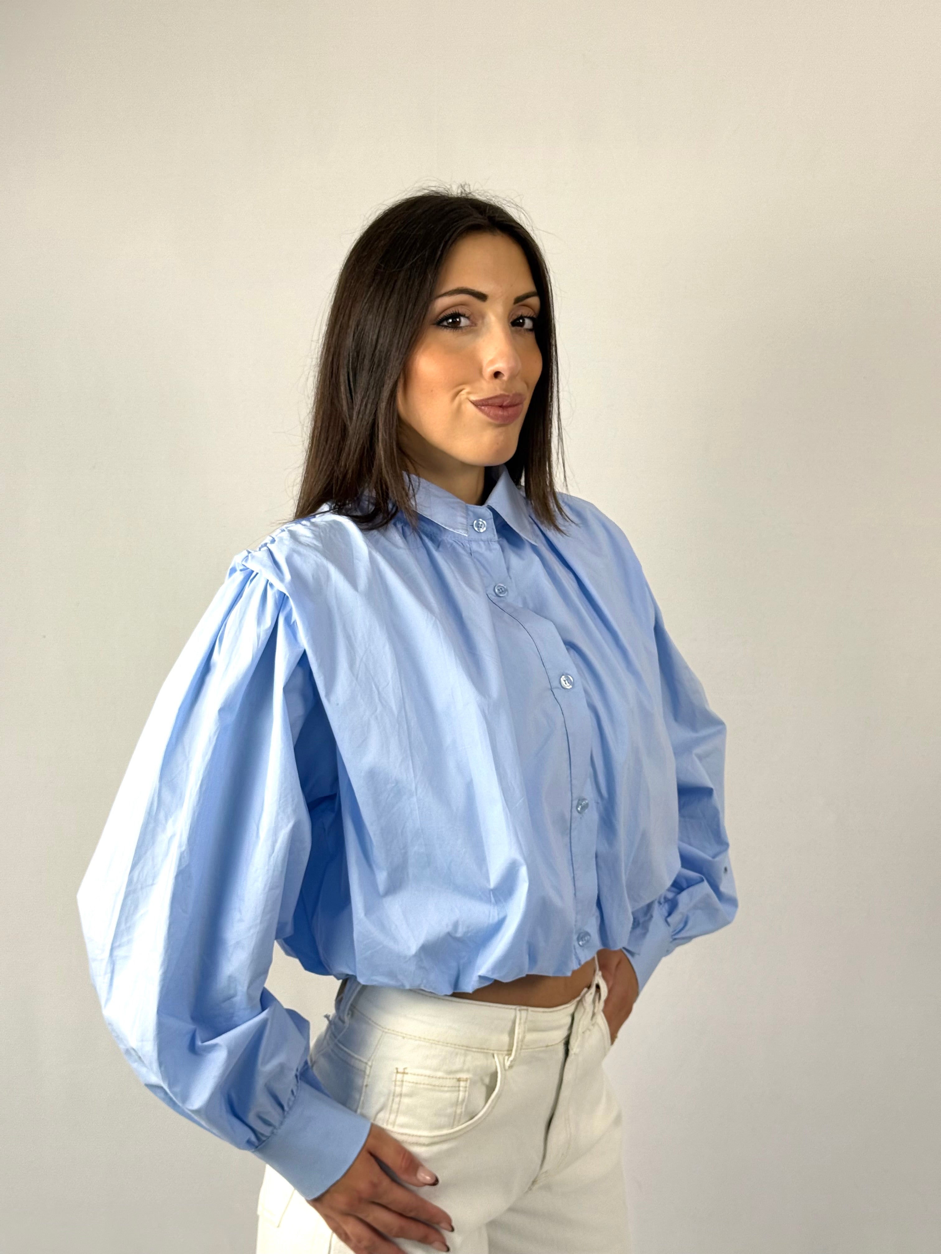 Camicia crop palloncino