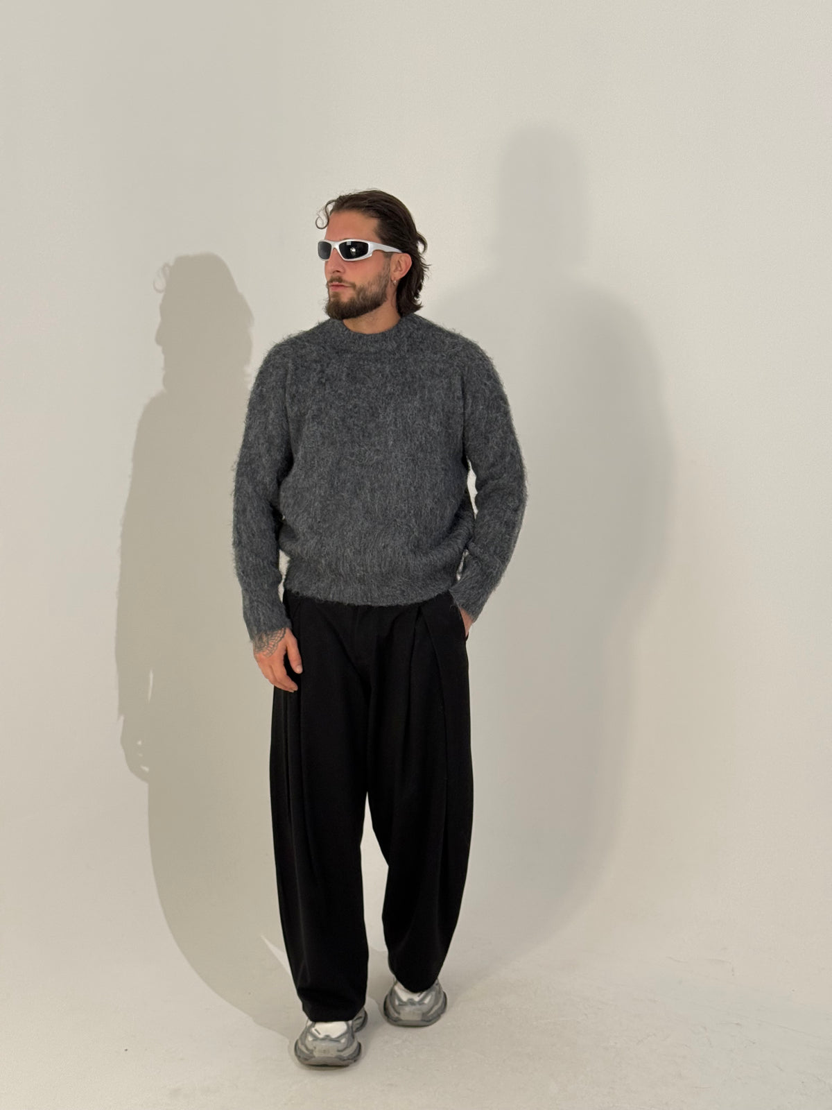 Maglione cropped mohair