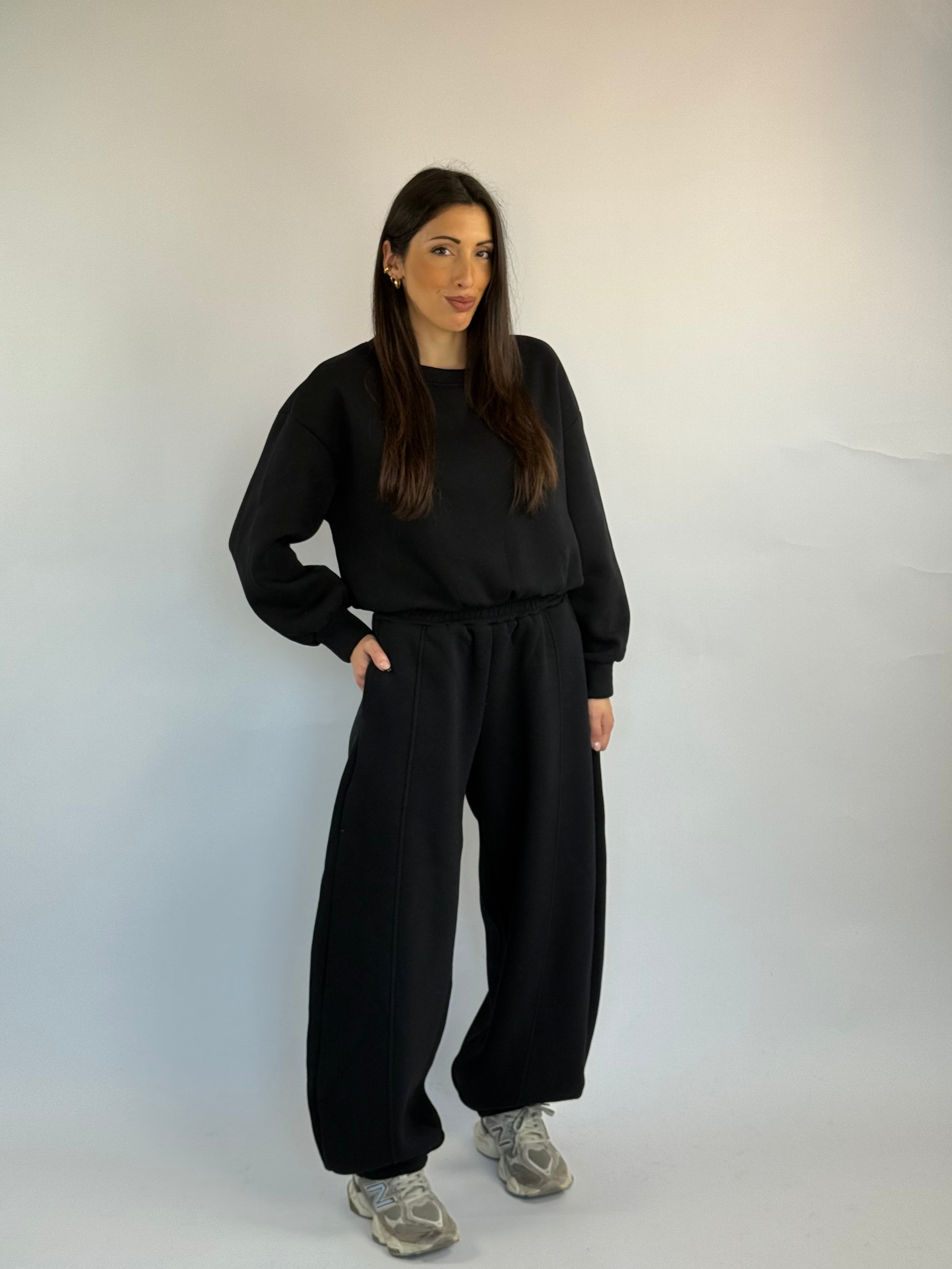 Tuta felpata balloon nera