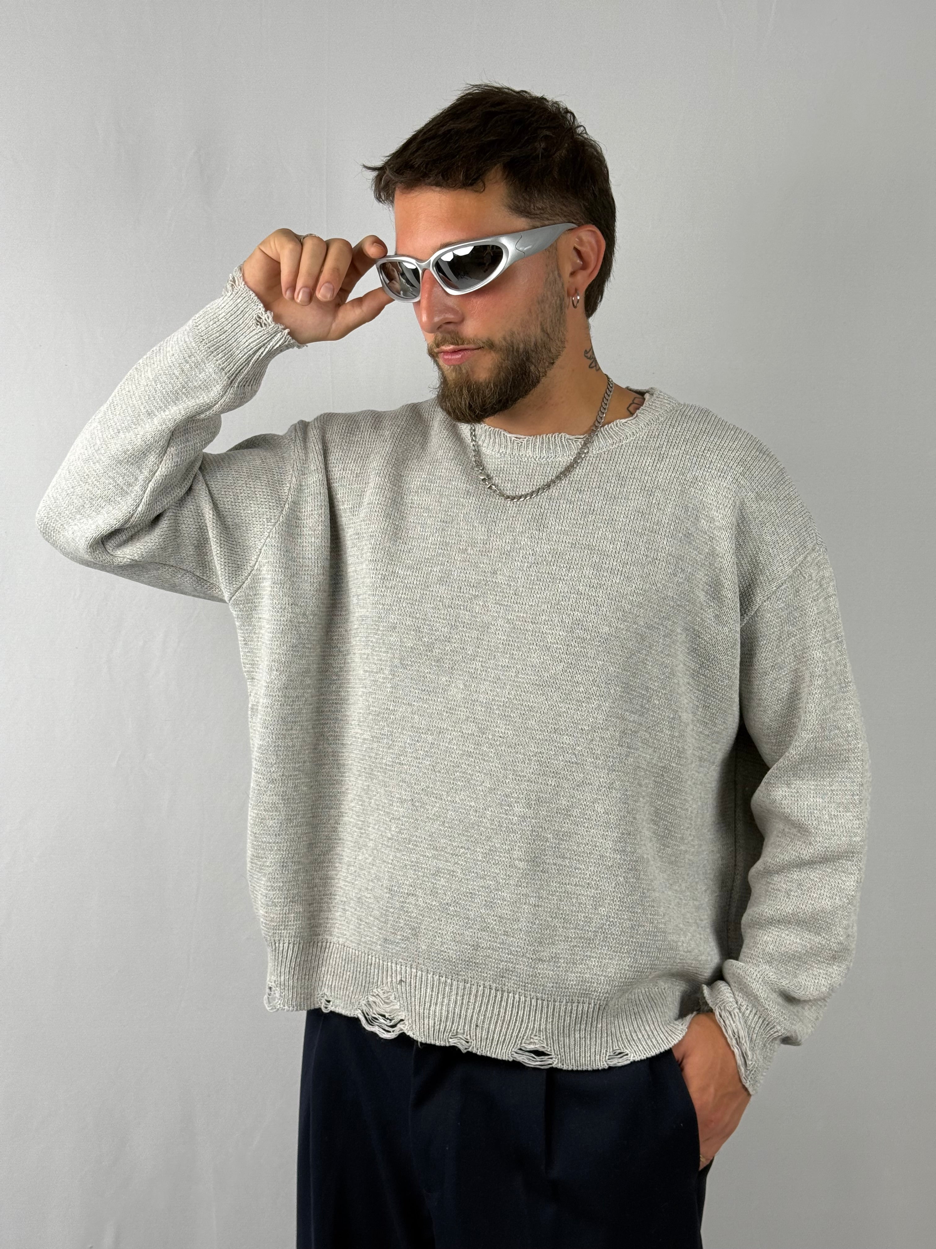 Maglione crop grigio