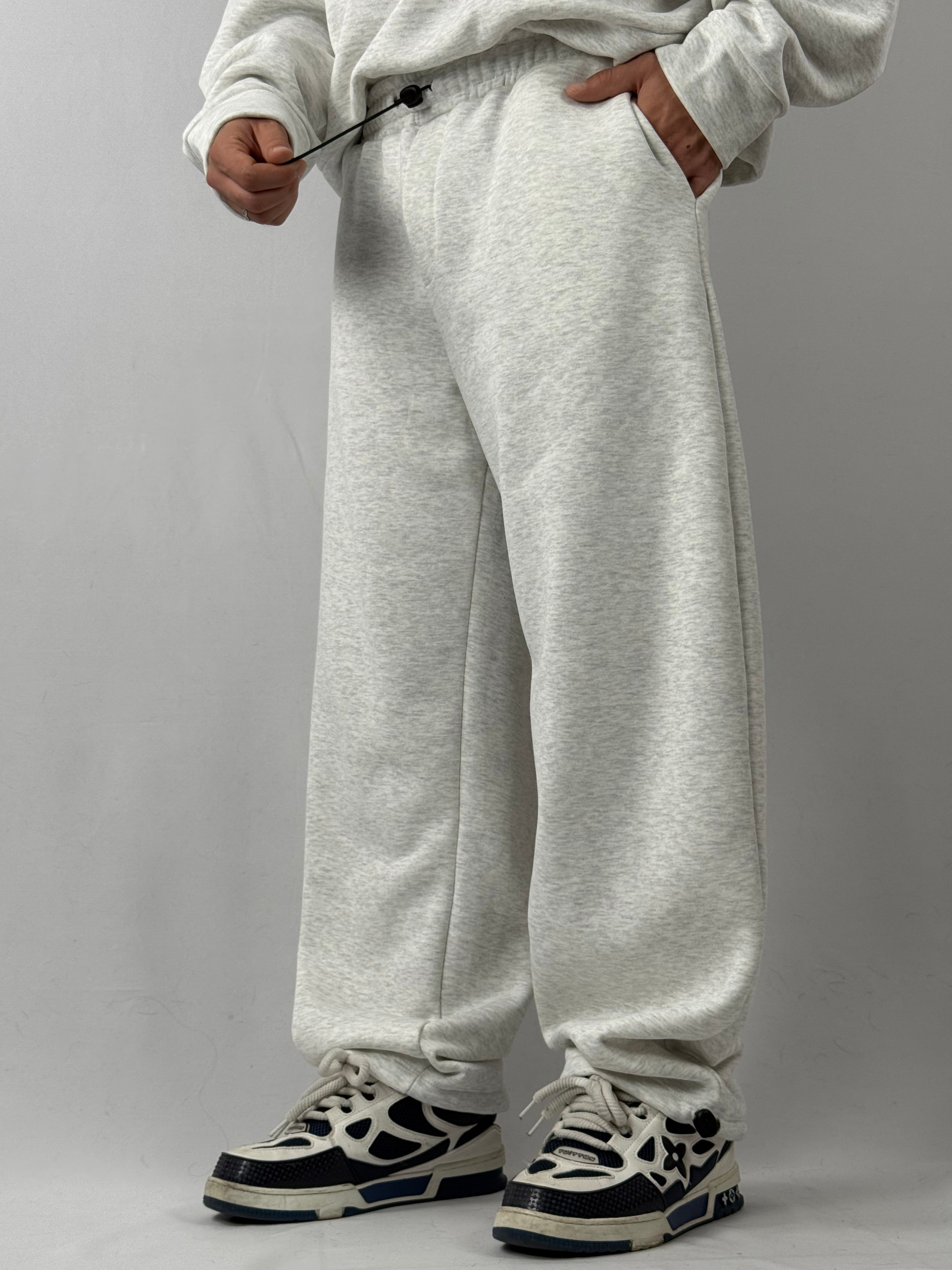 Tuta crop grigio chiaro