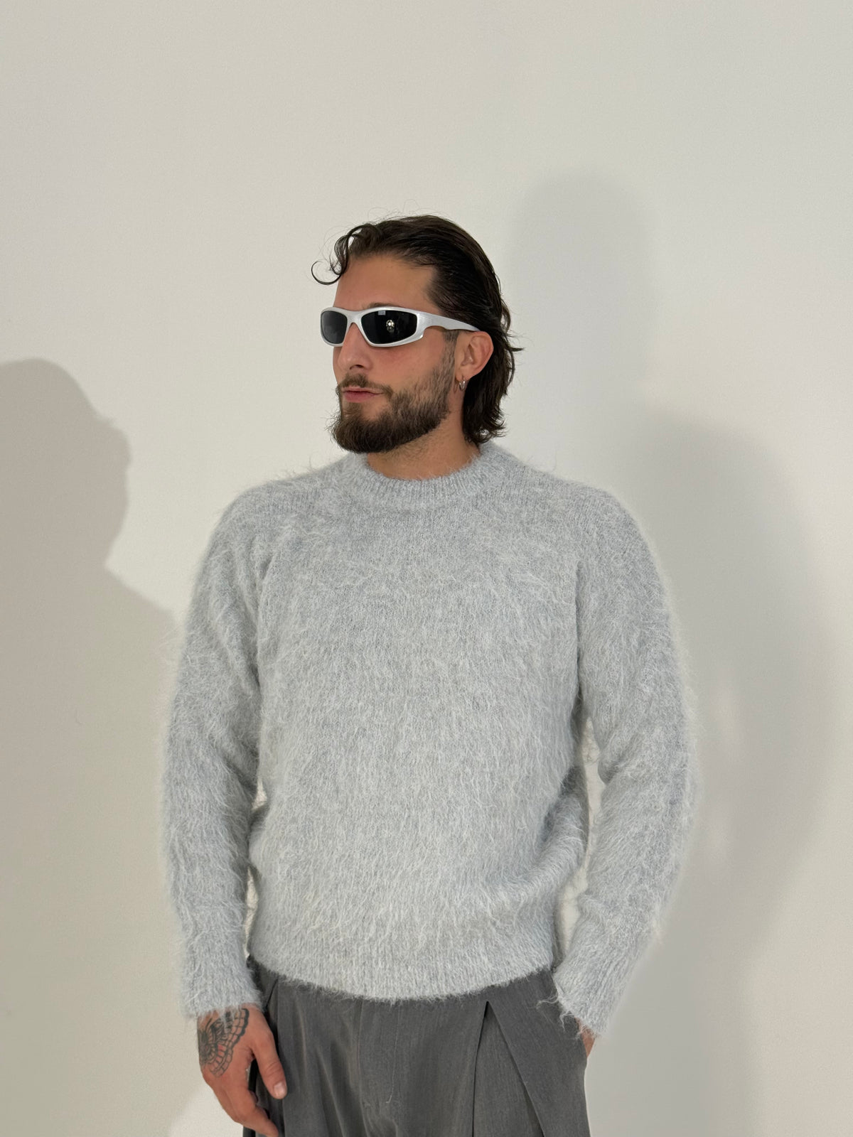 Maglione cropped mohair