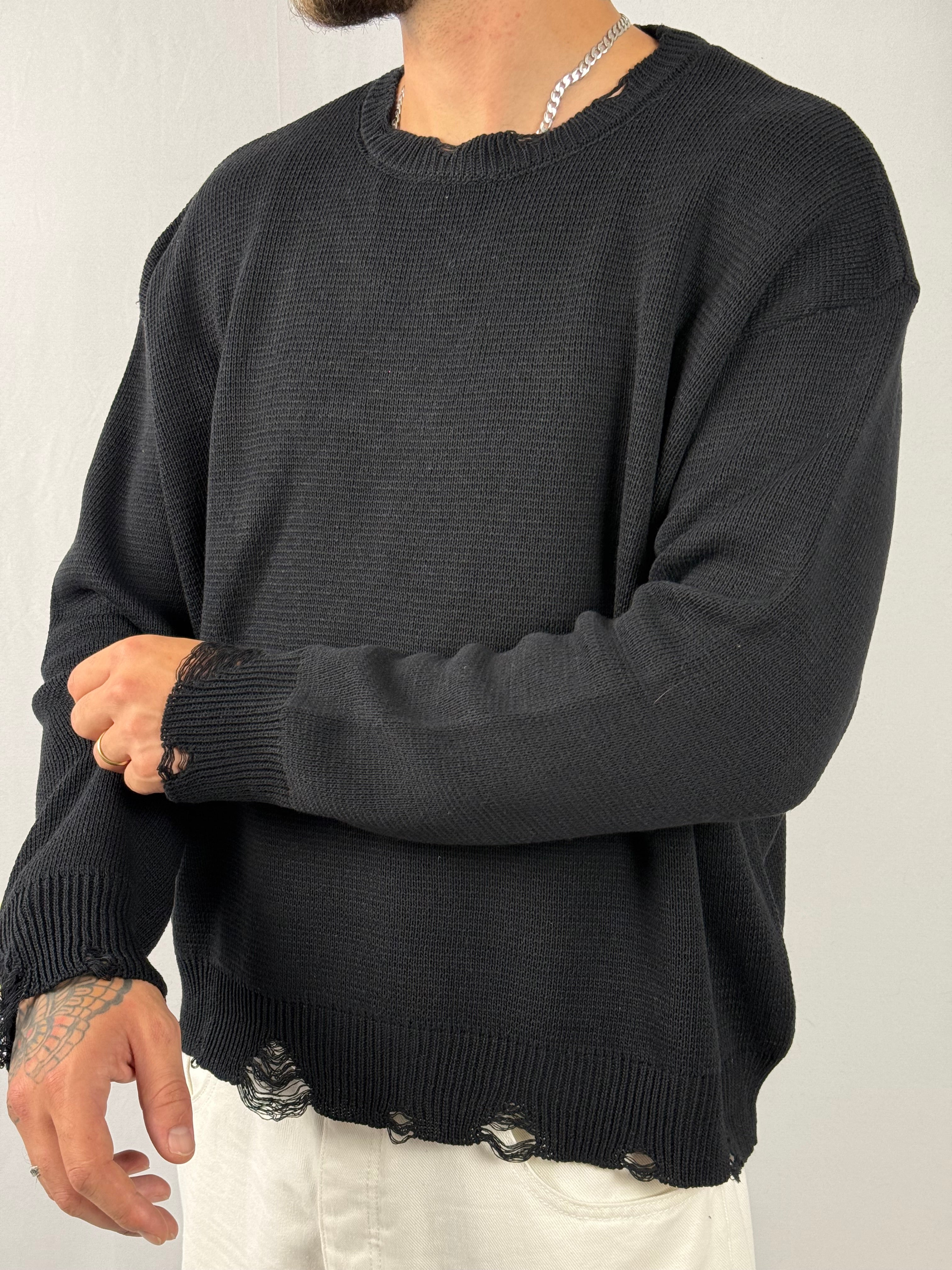 Maglione crop nero