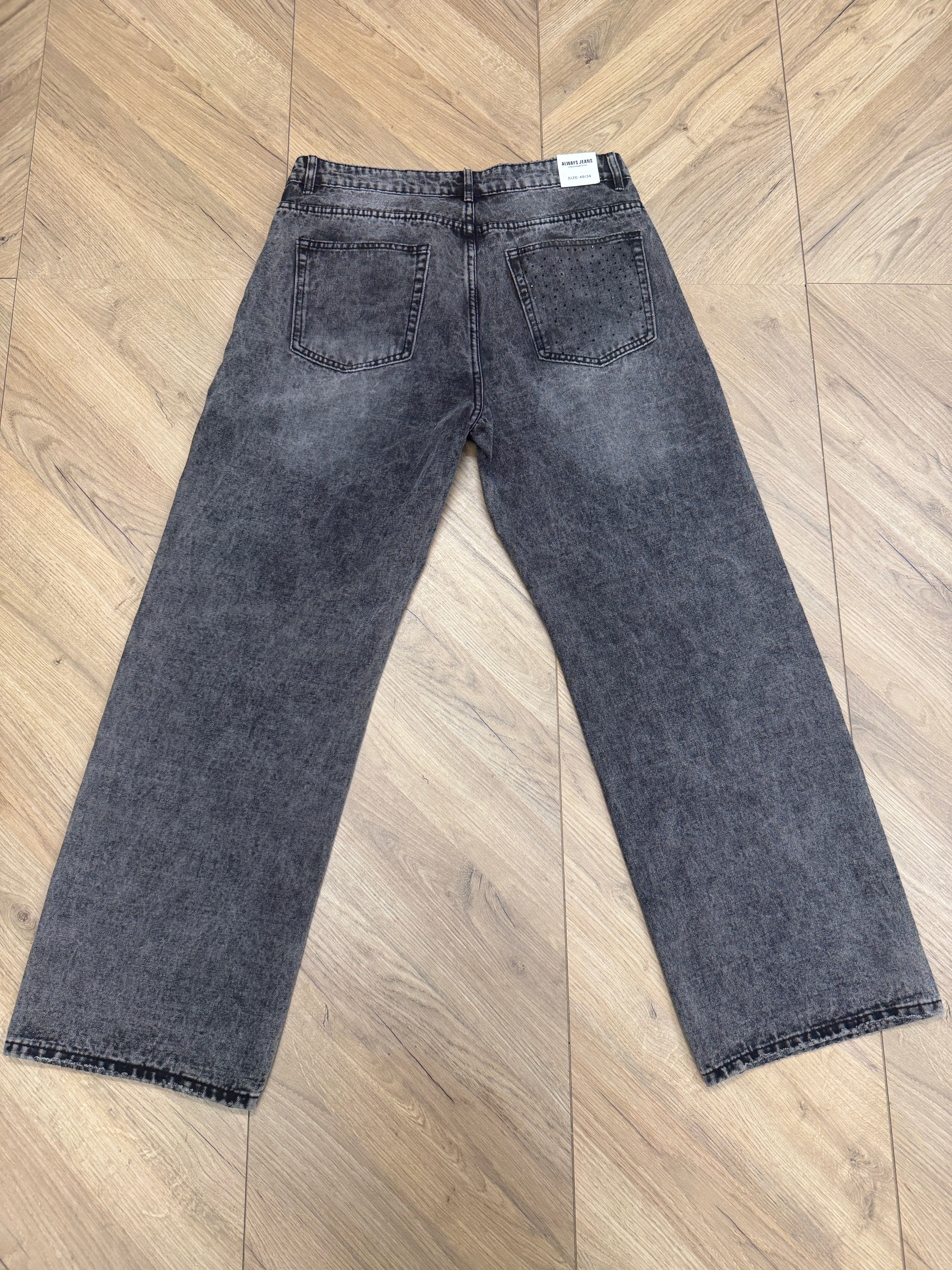 Jeans baggy black diamond