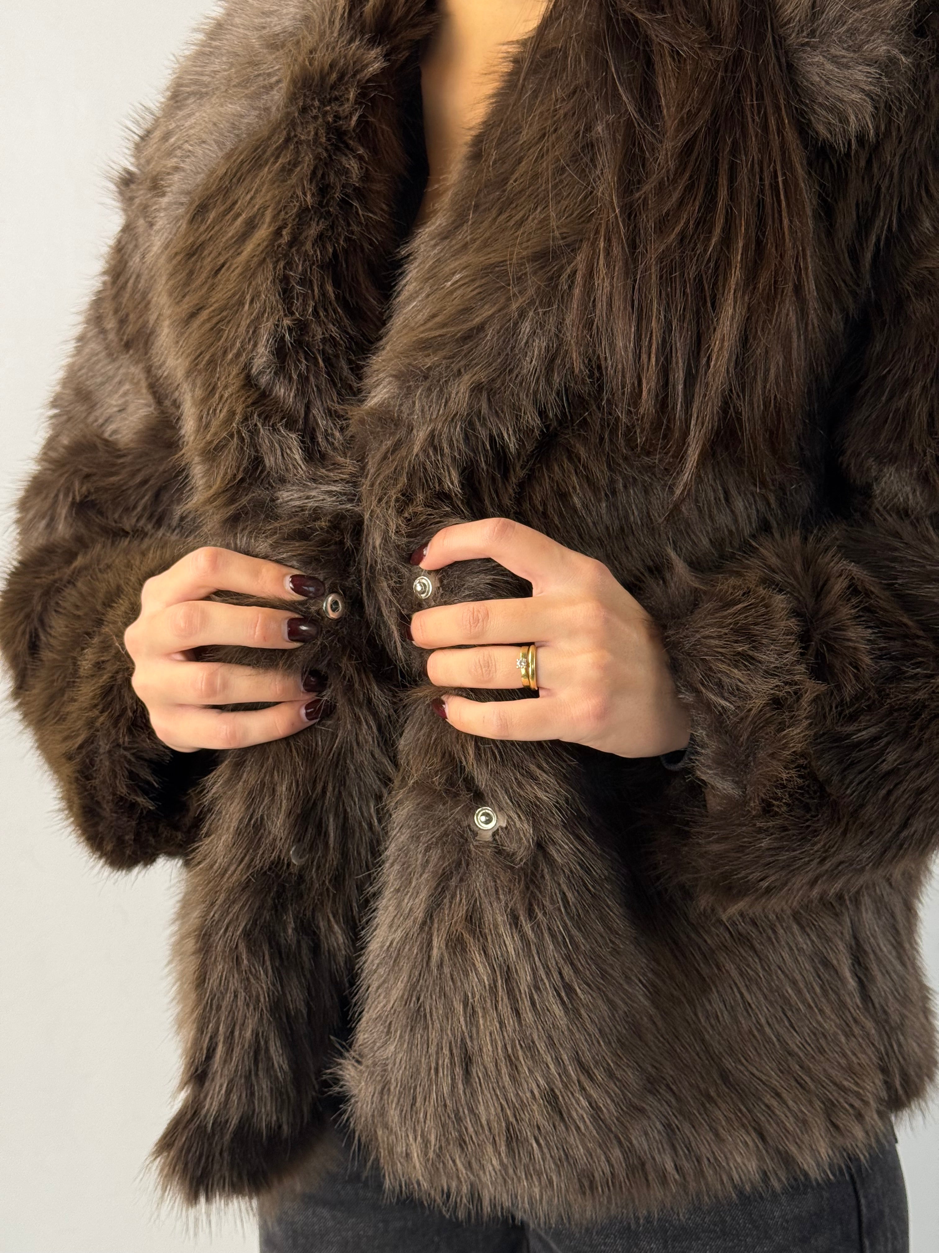 Ecopelliccia marrone