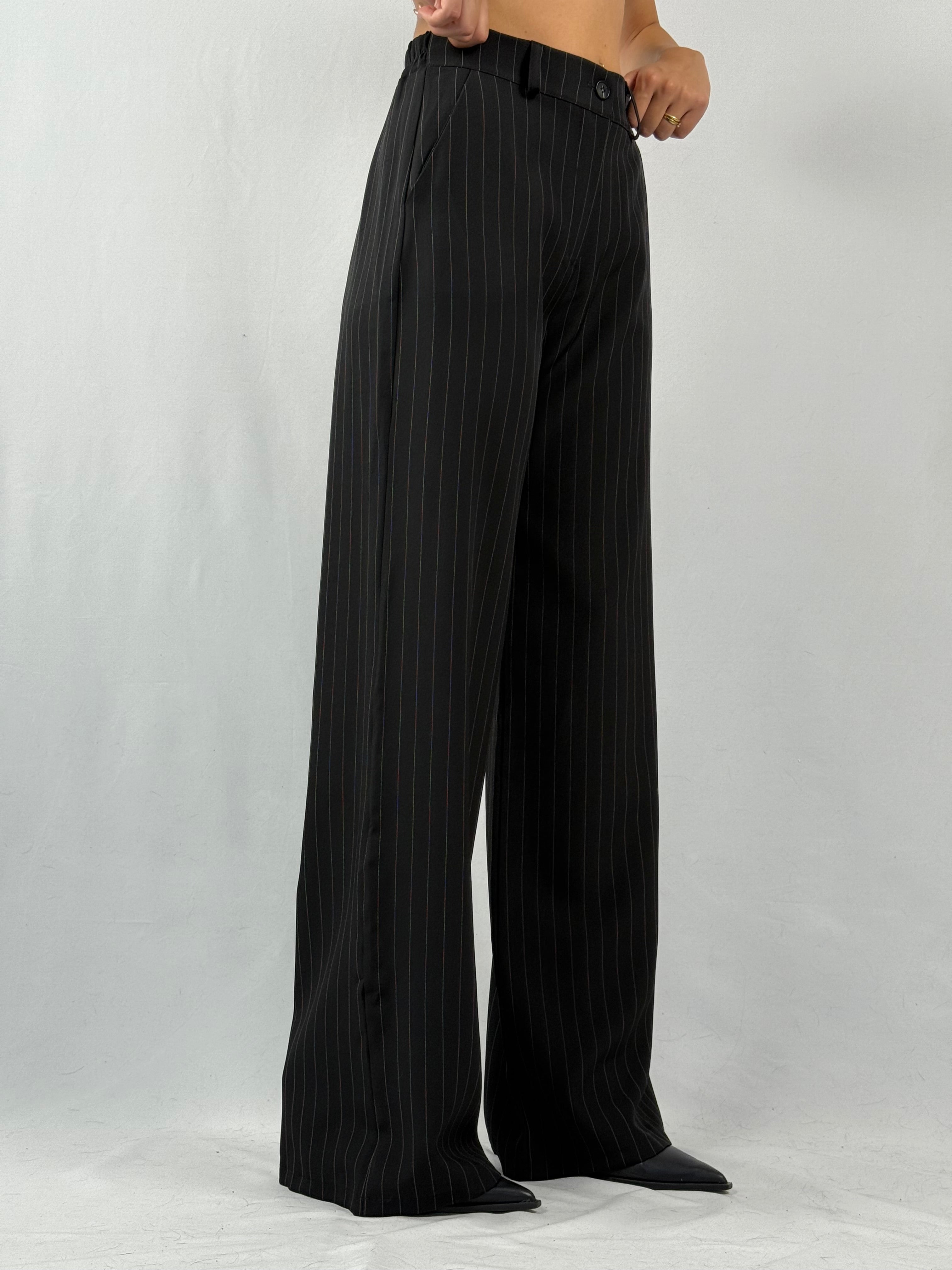 Coordinato gessato nero