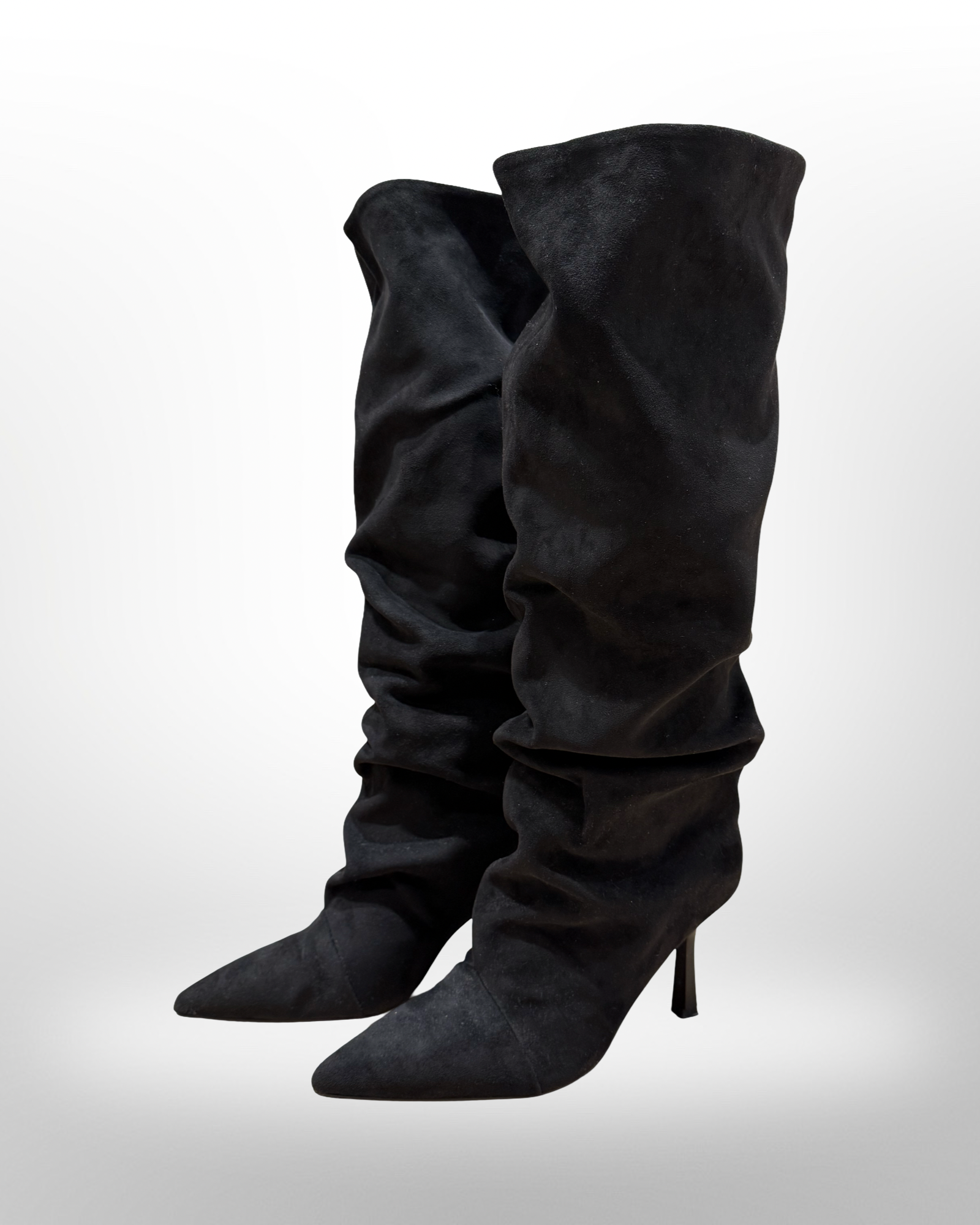 Stivali scamosciati larghi