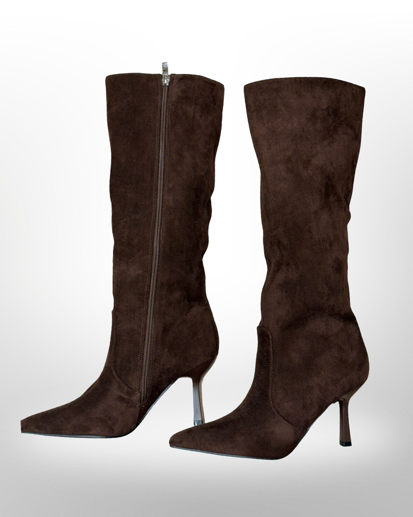 Stivale scamosciato stretto marrone