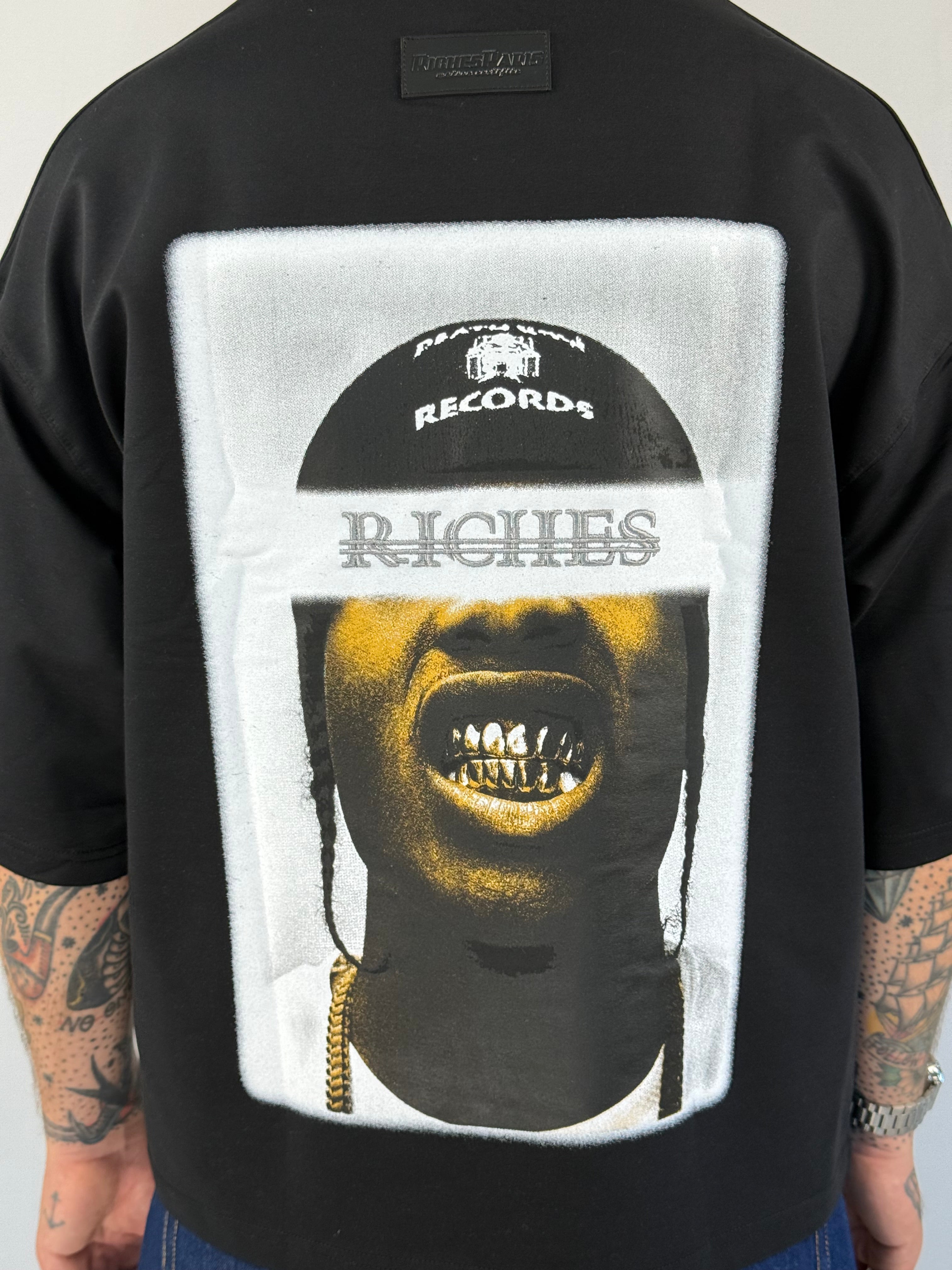T-shirt crop Riches black