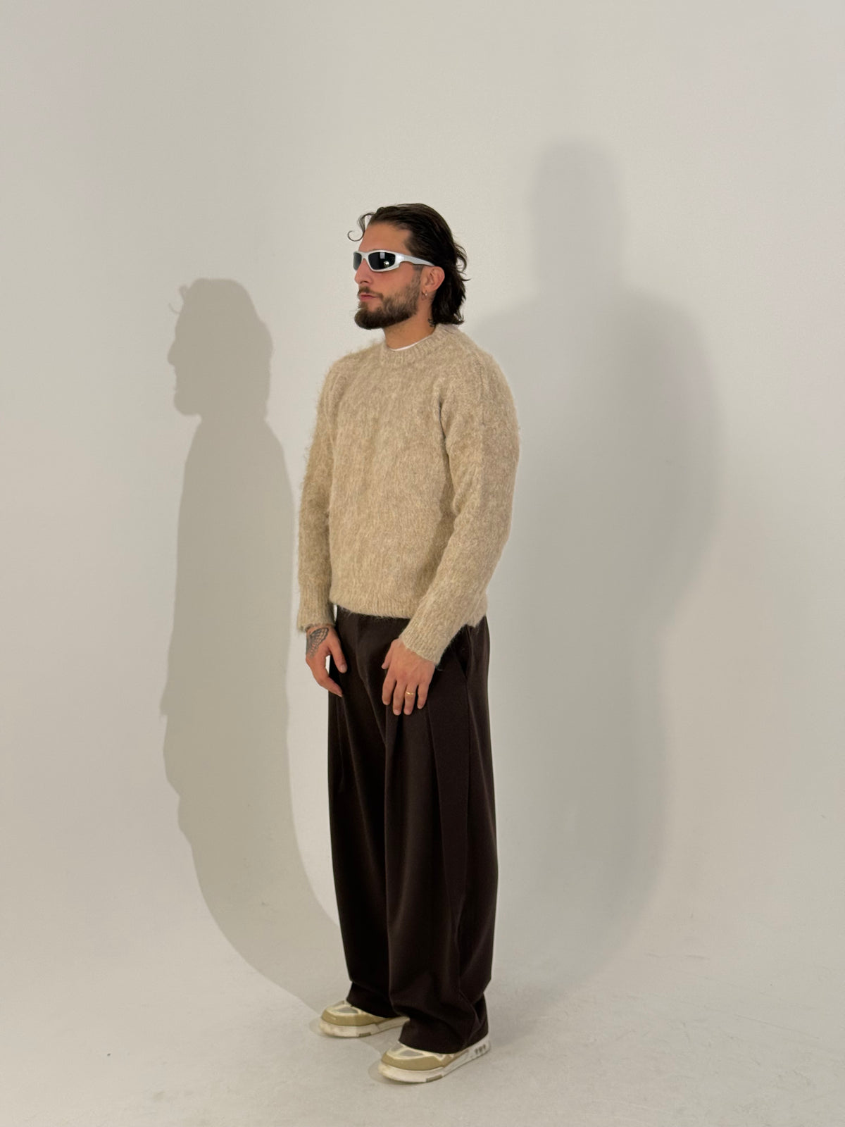 Maglione cropped mohair