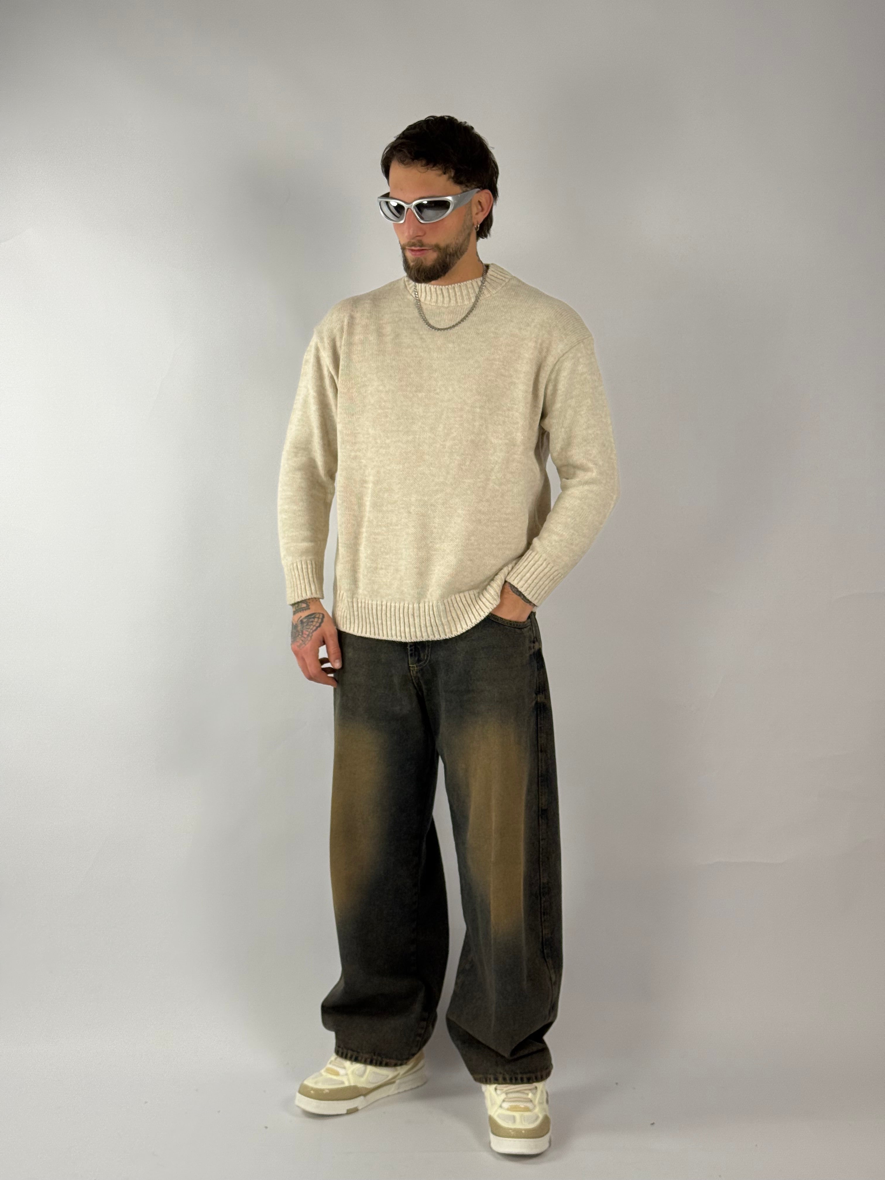 Maglione “Office” beige