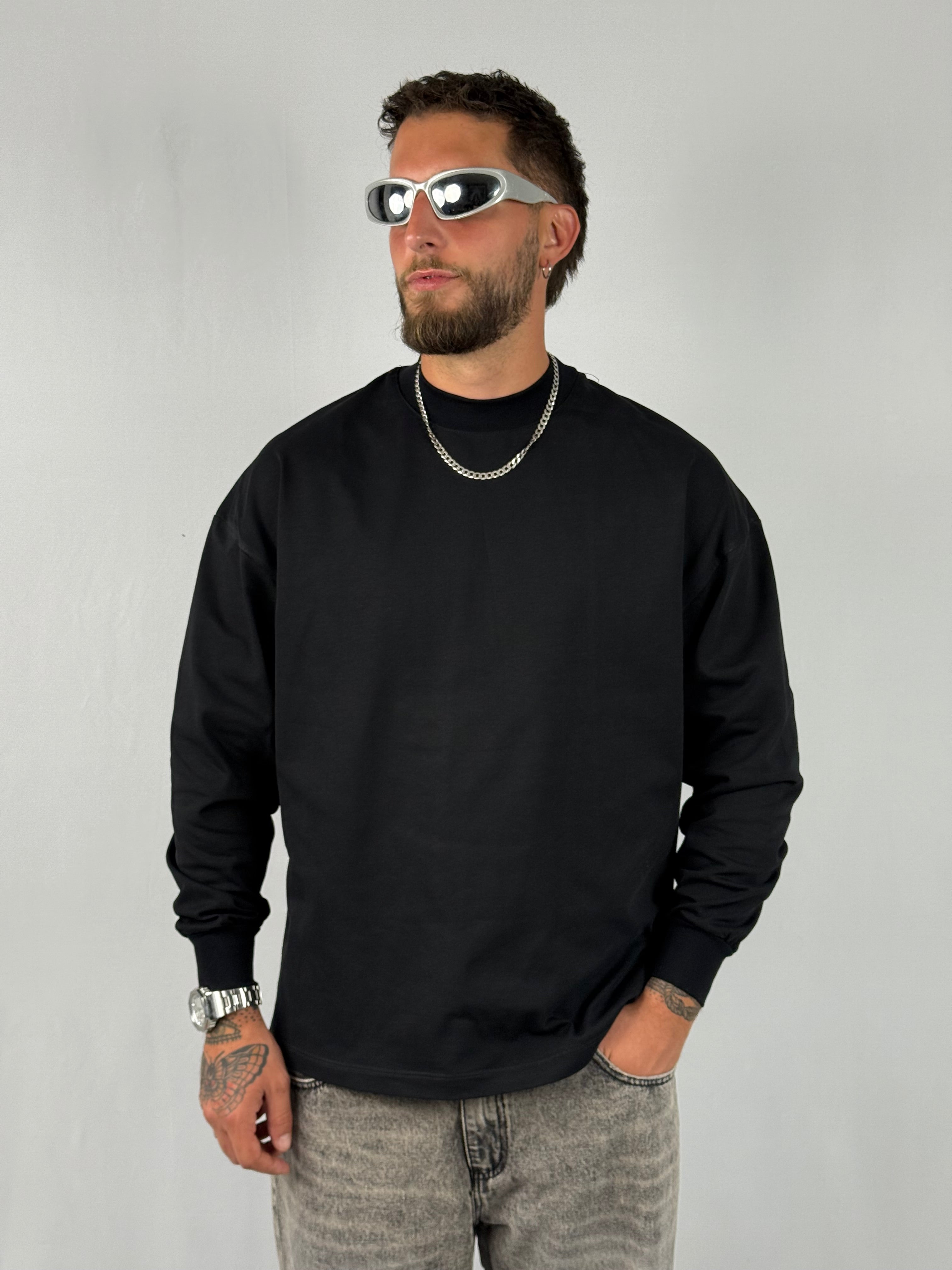 Maglia manica lunga nera