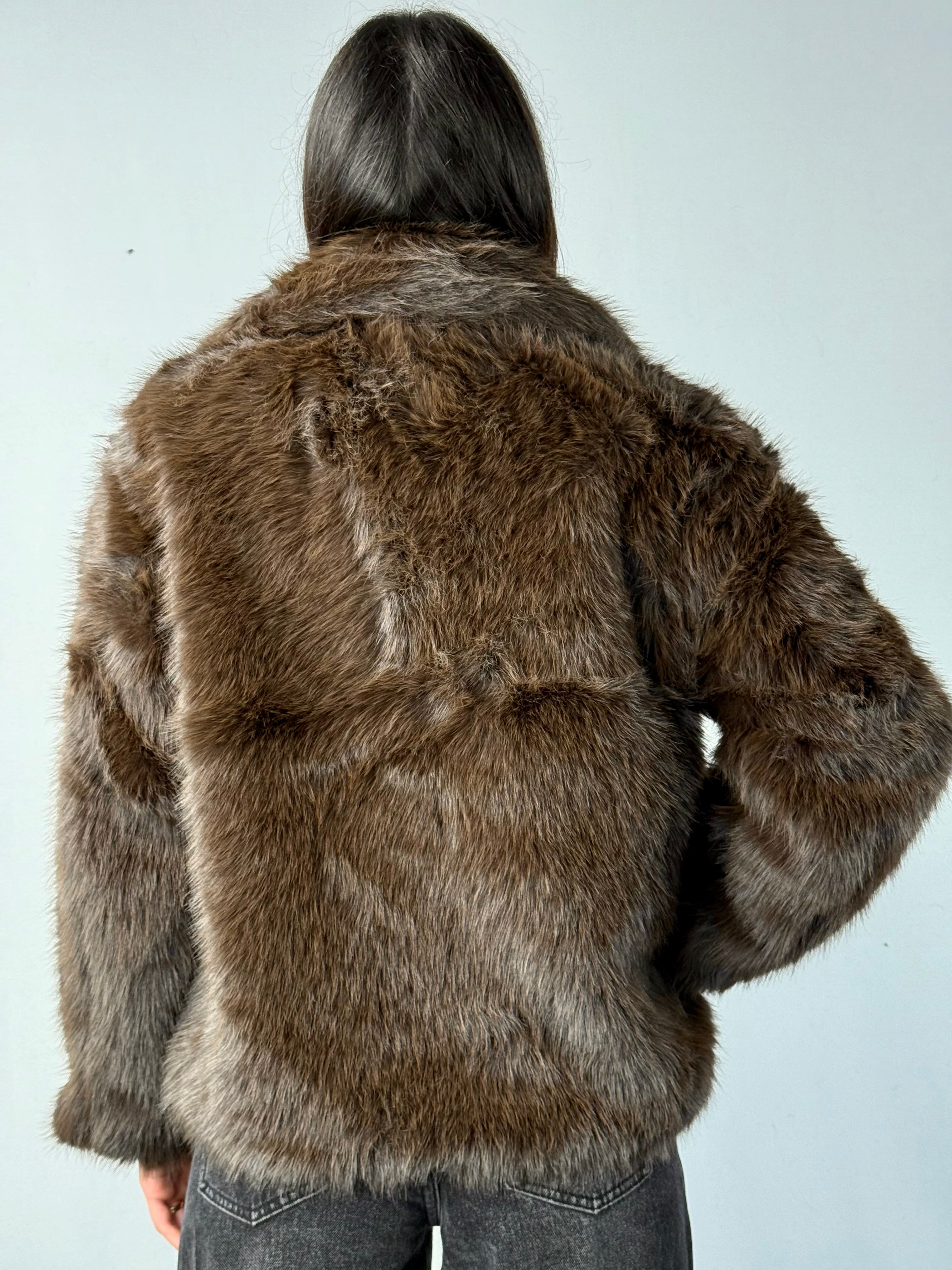 Ecopelliccia marrone