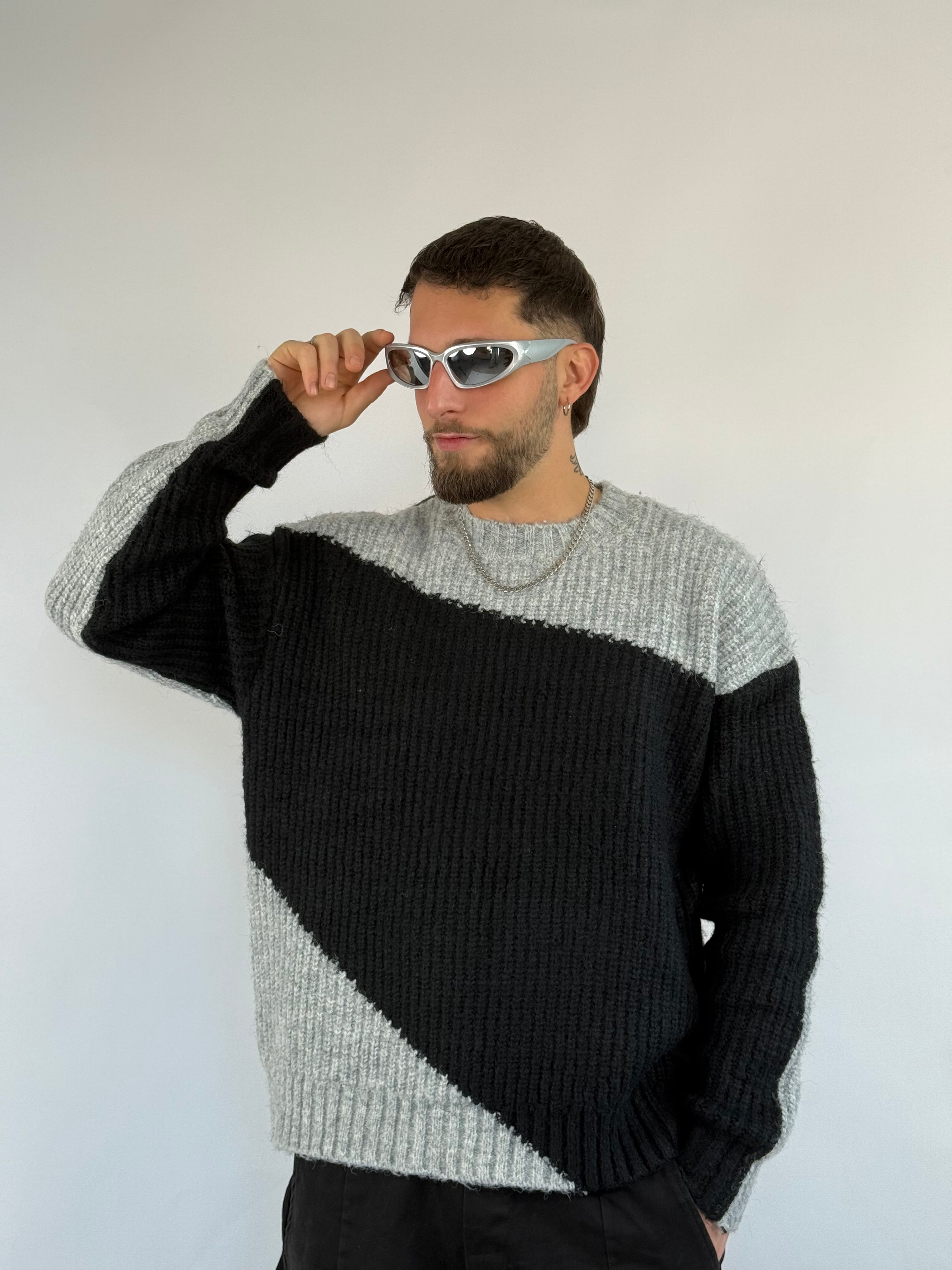 Maglione bicolor N/G