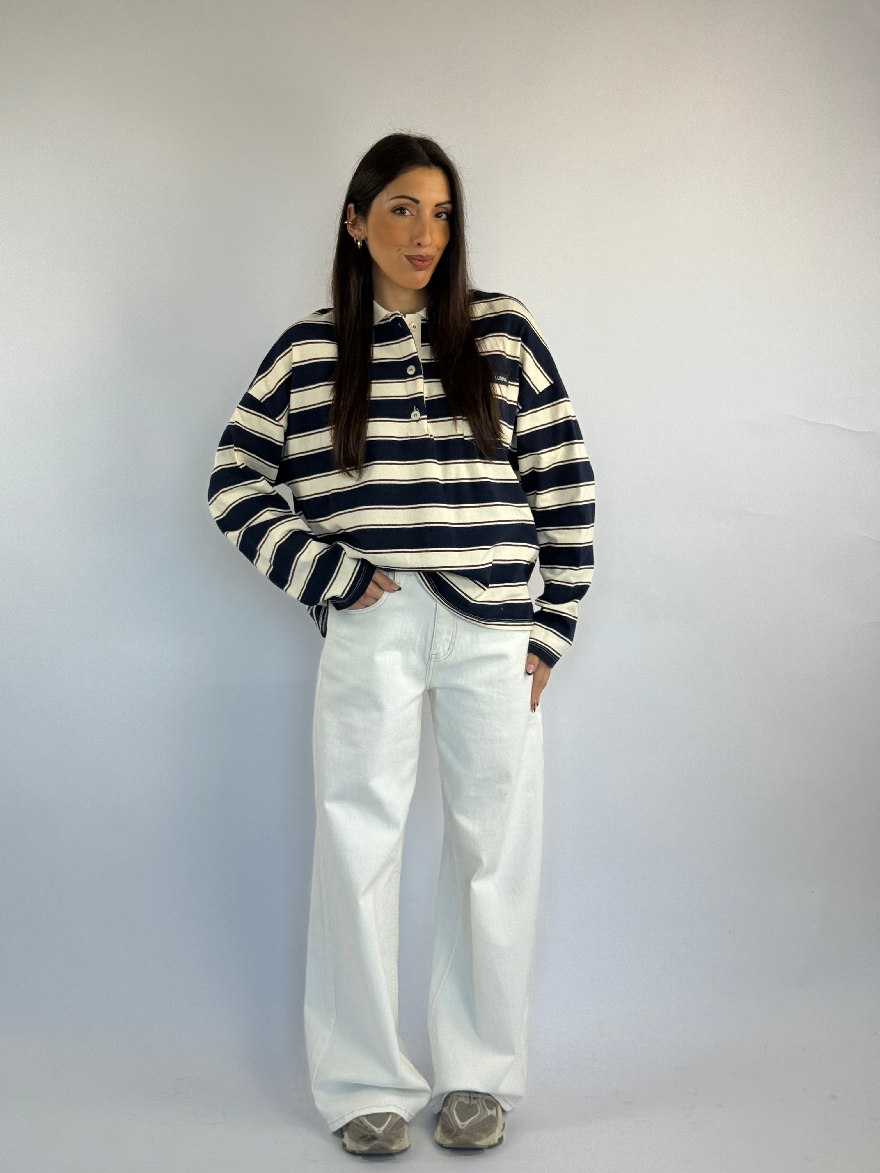 Polo Lumina a righe blu