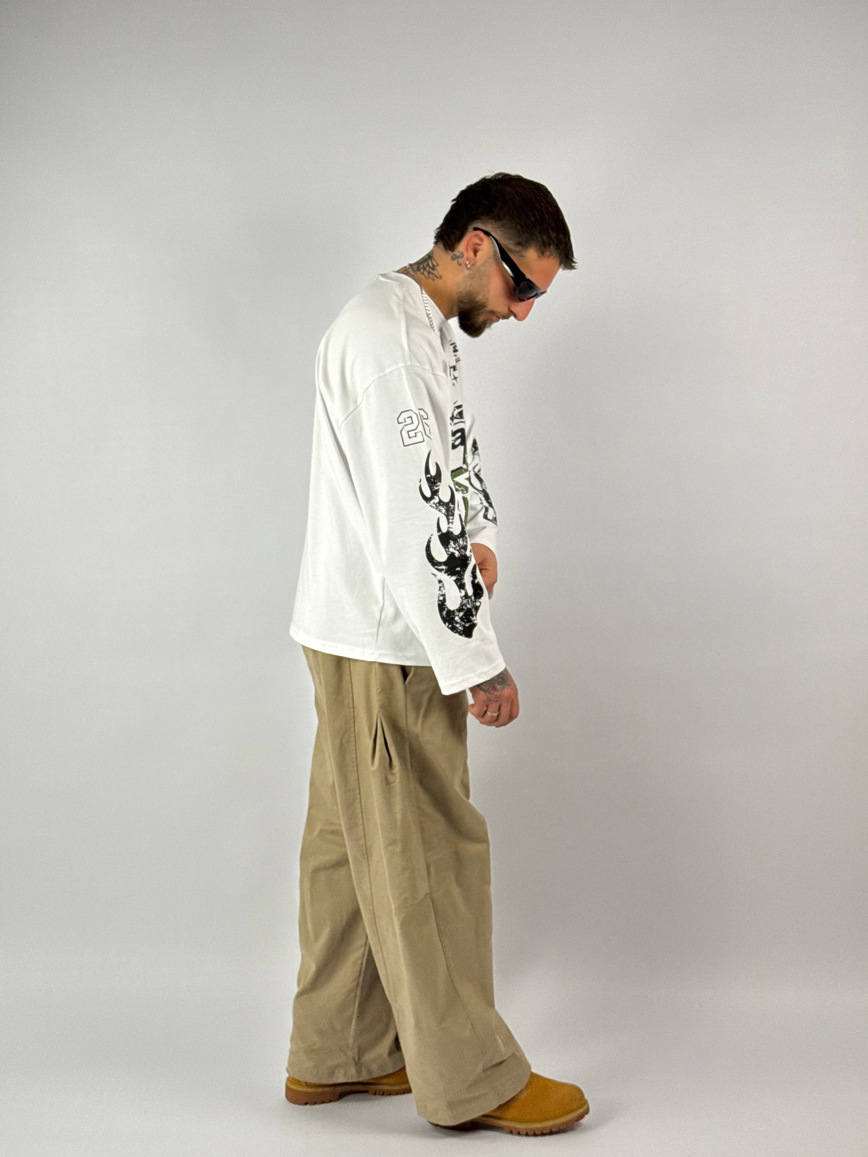 Long sleeve “Brooklyn” bianca