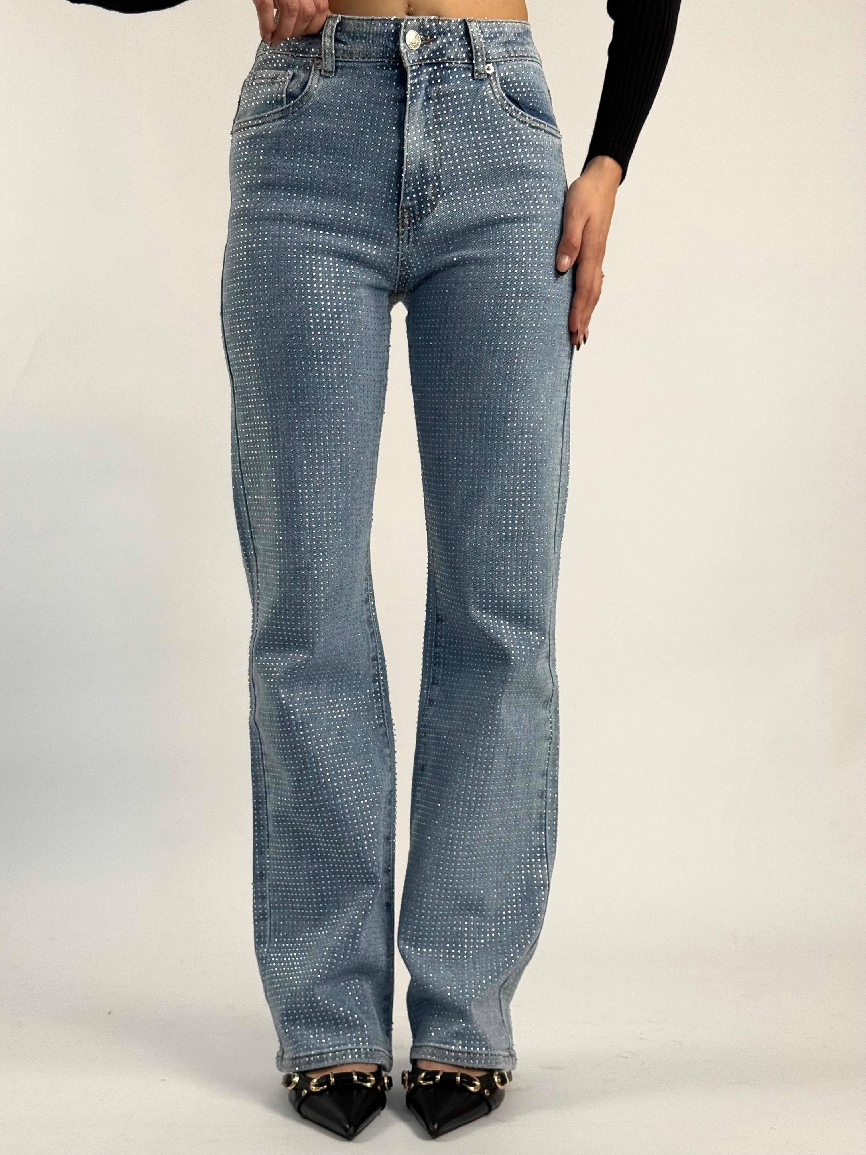 Jeans palazzo diamond