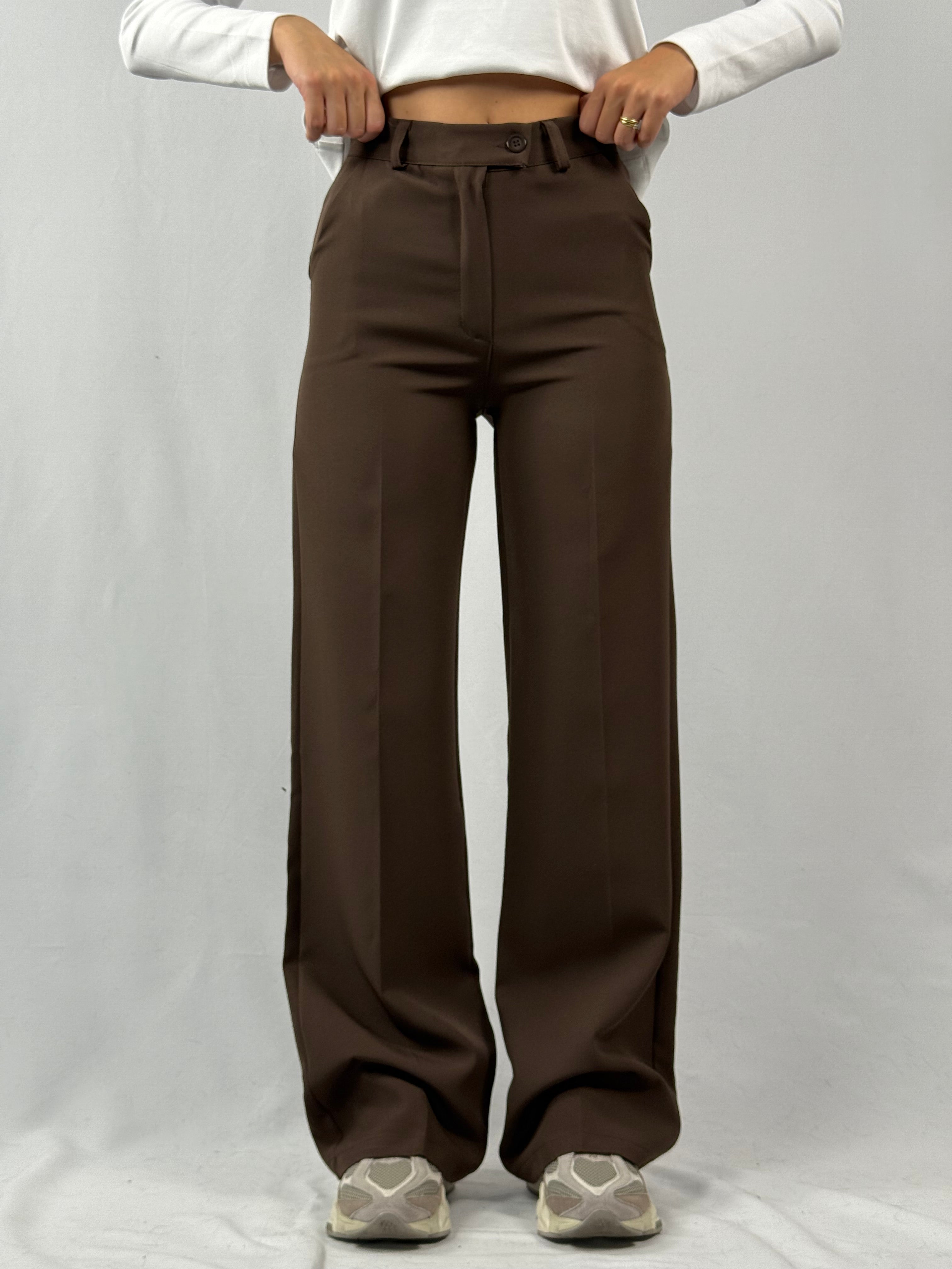 Pantalone elegante marrone