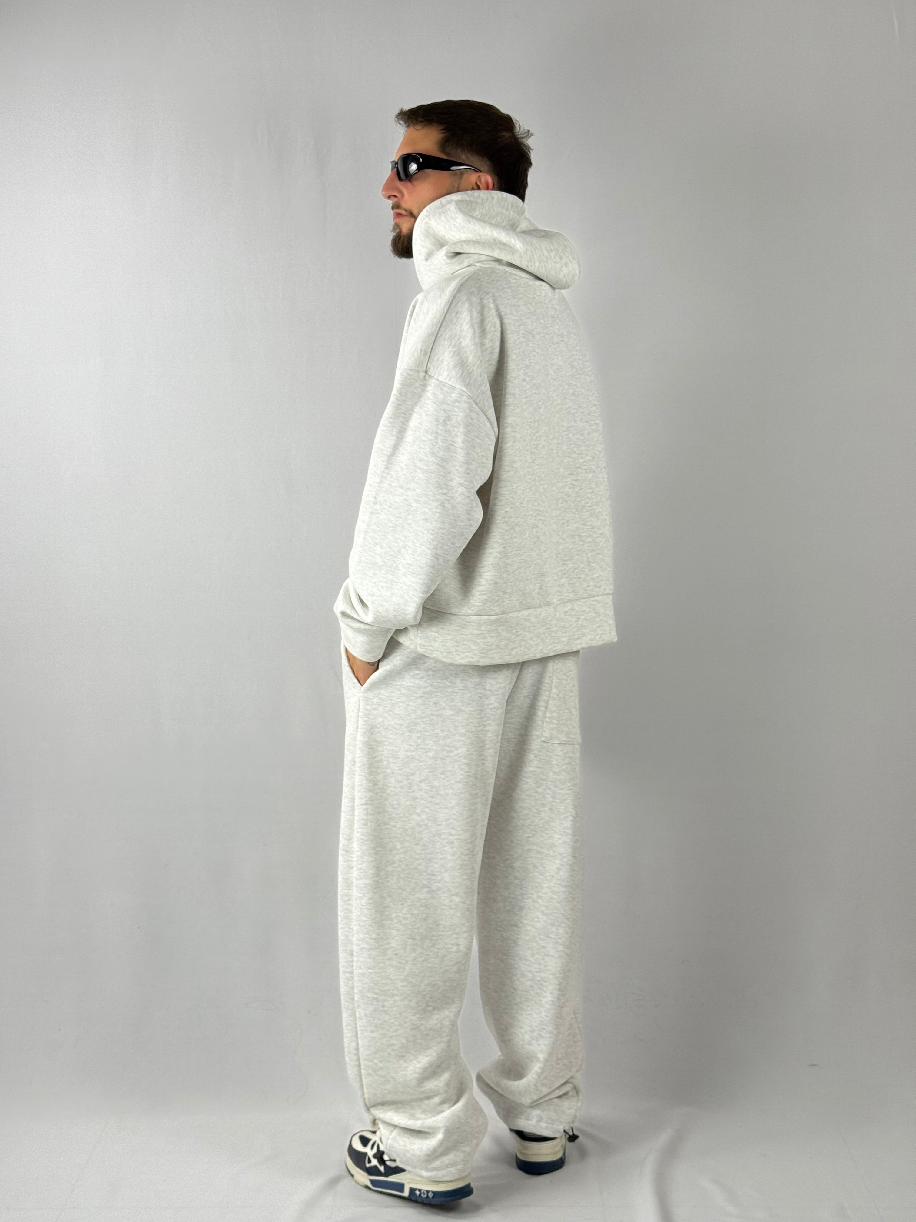 Tuta crop grigio chiaro