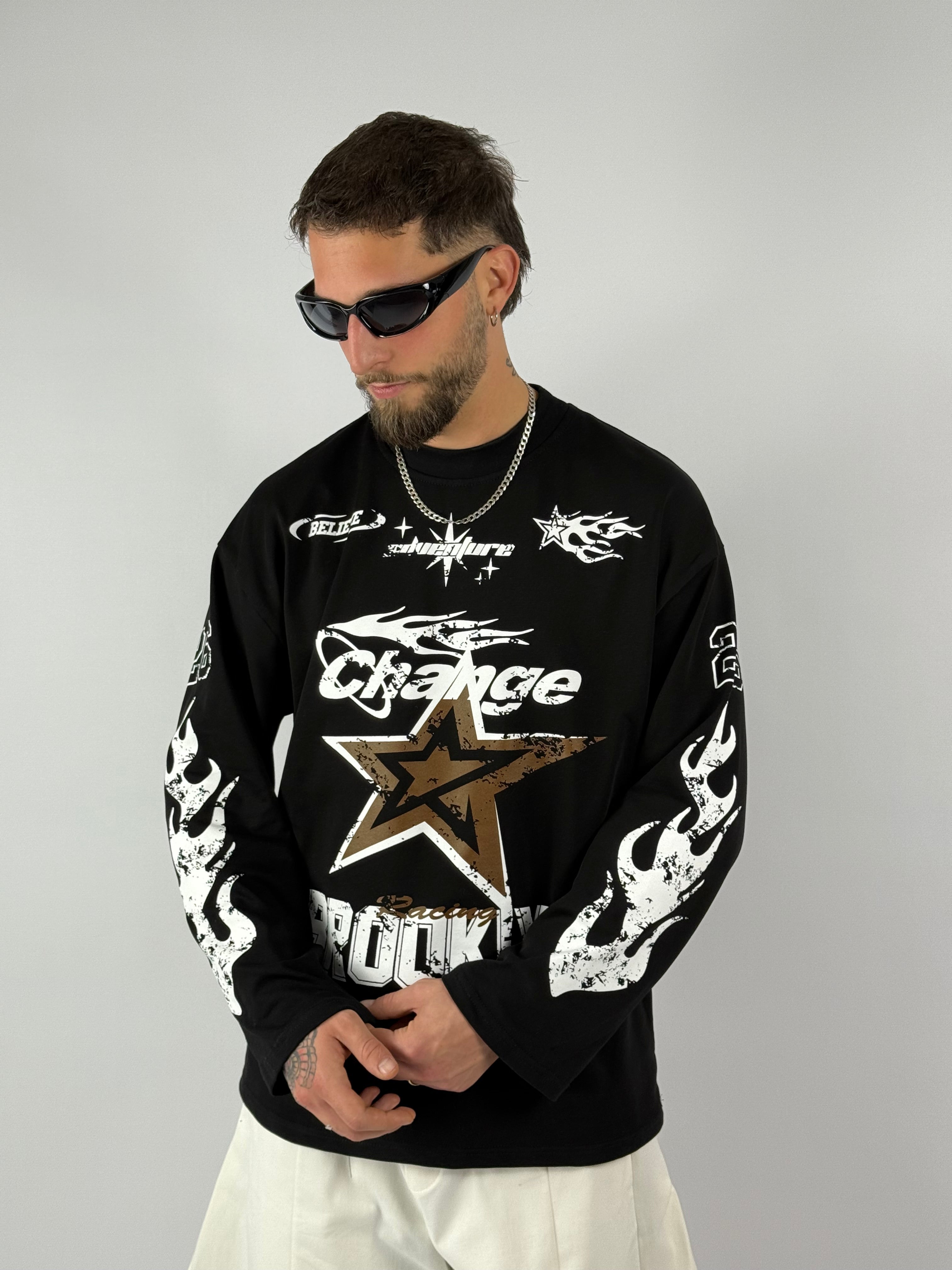 Long sleeve “Brooklyn” nera