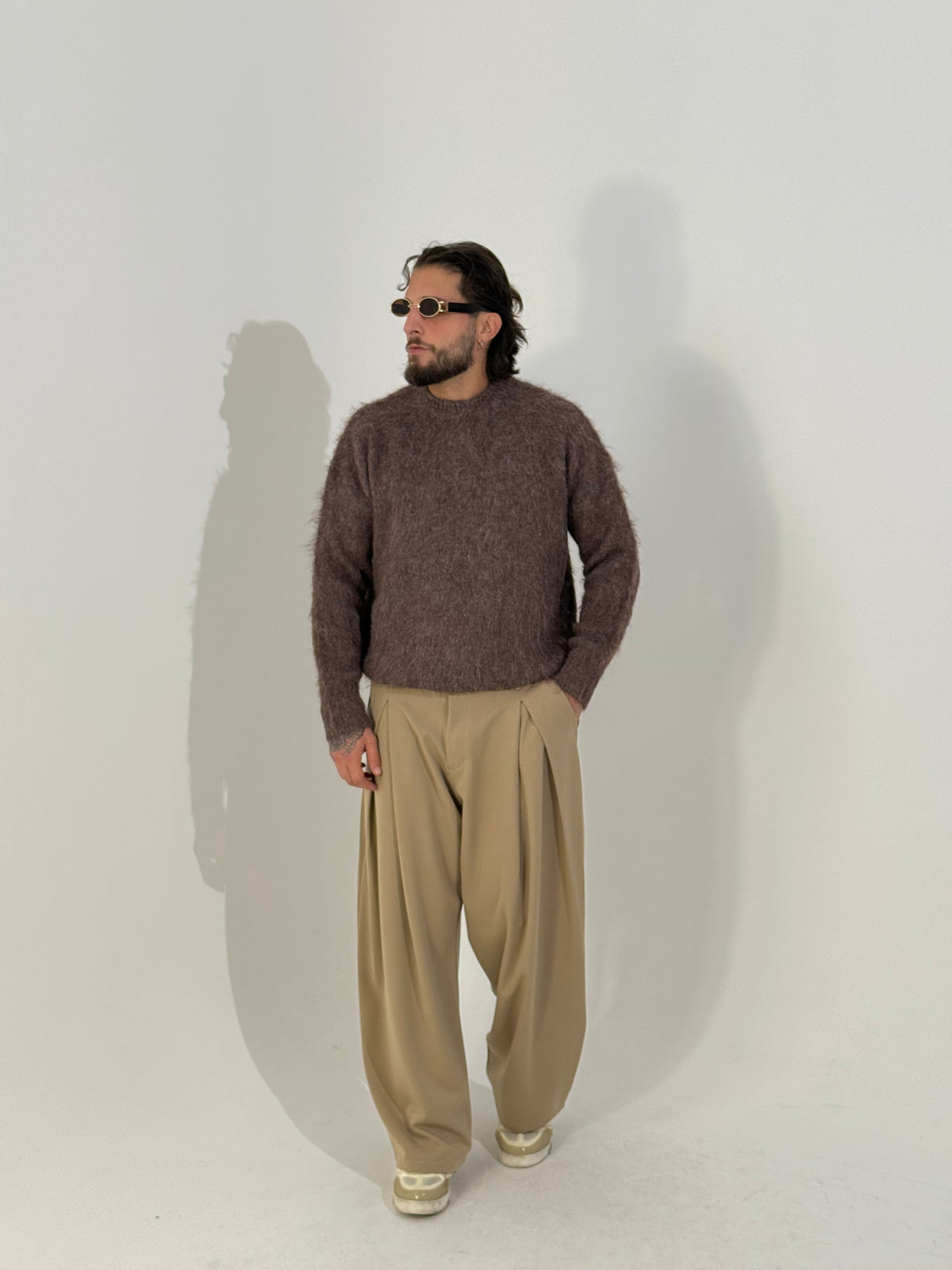 Maglione cropped mohair