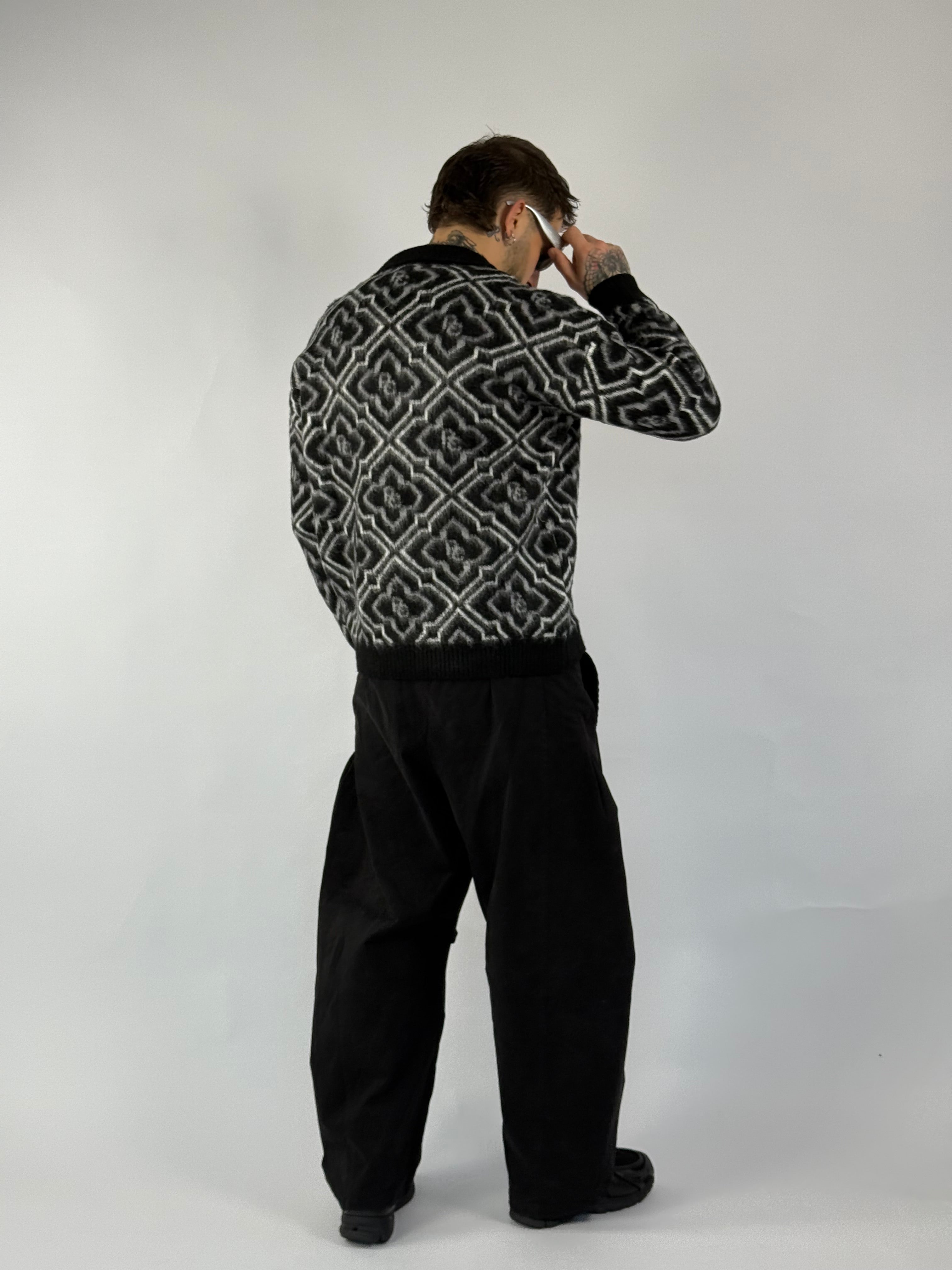 Maglione zip “Baudelaire” nero