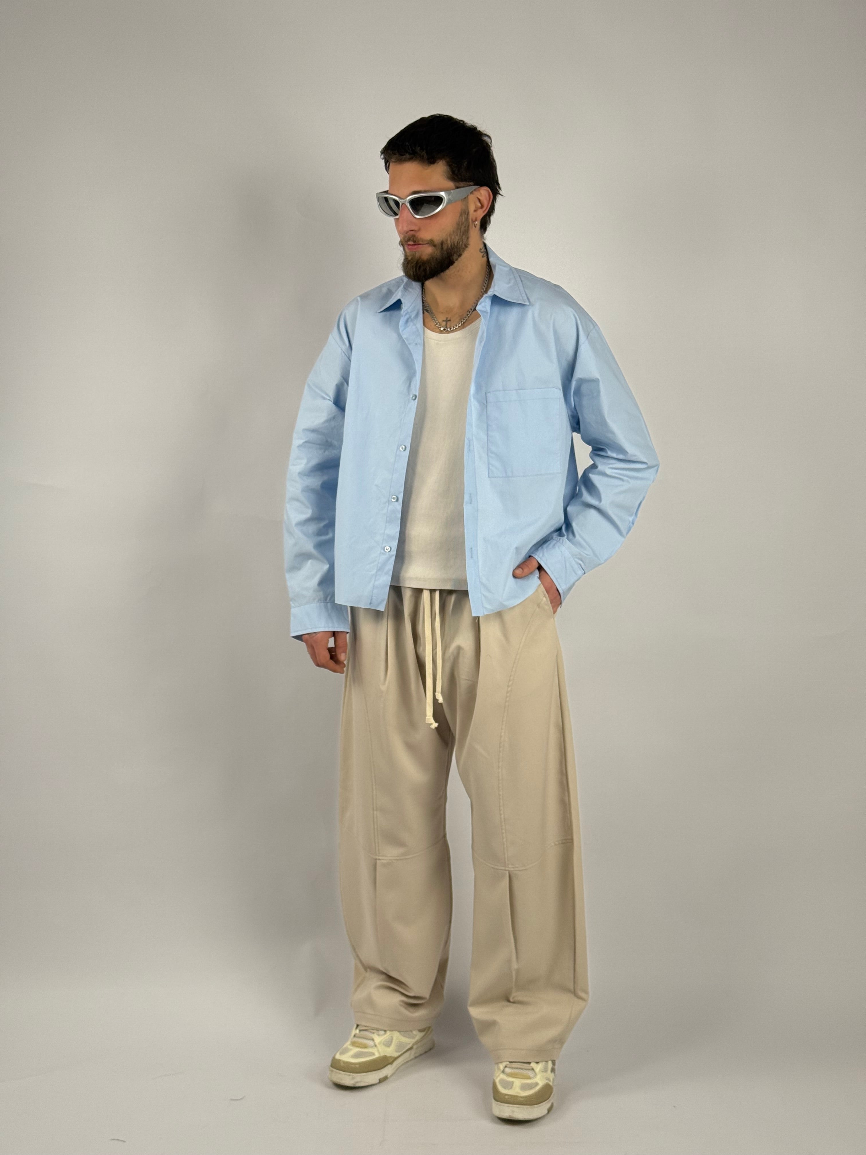 Camicia crop “Manager”