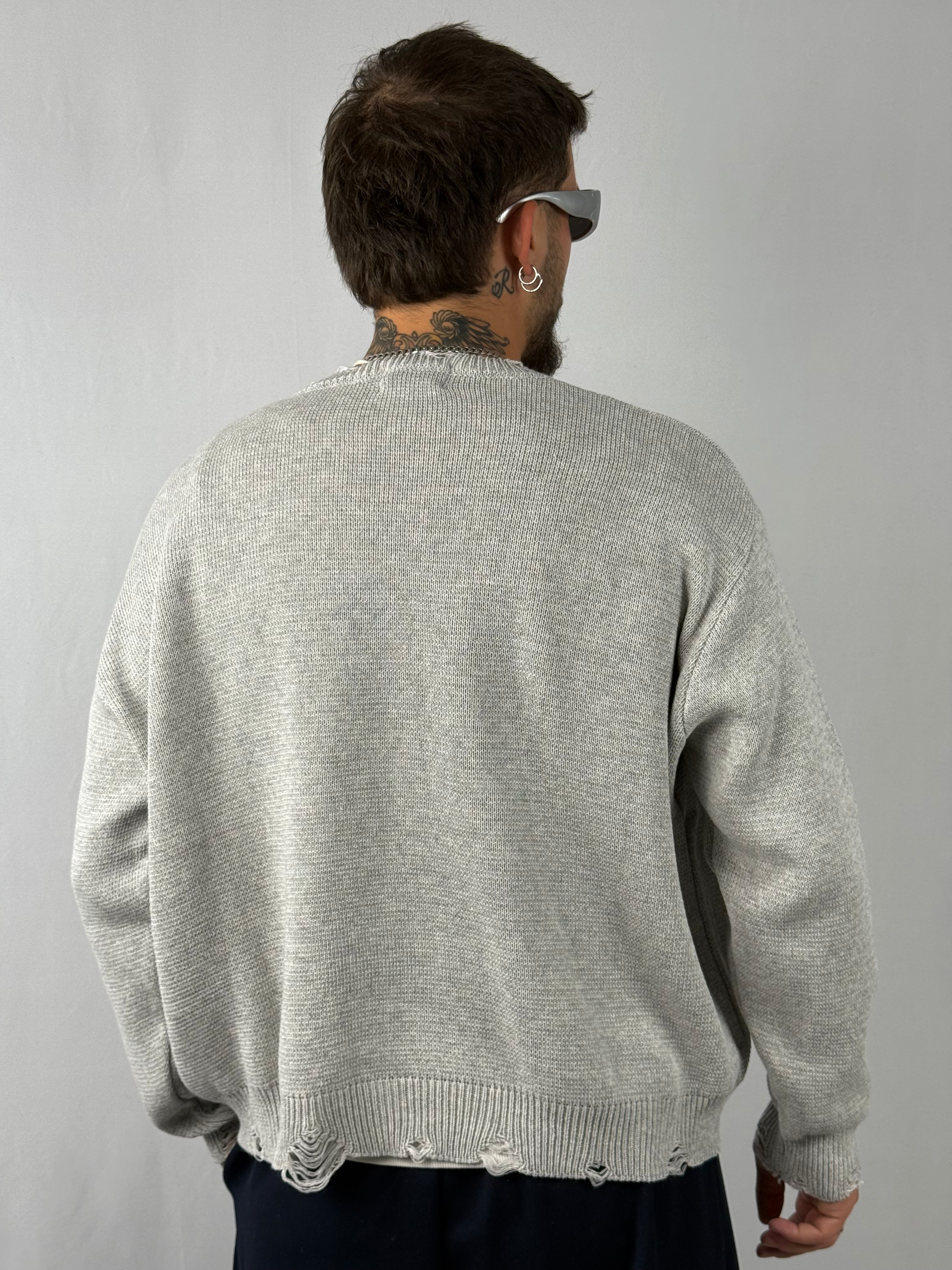 Maglione crop grigio