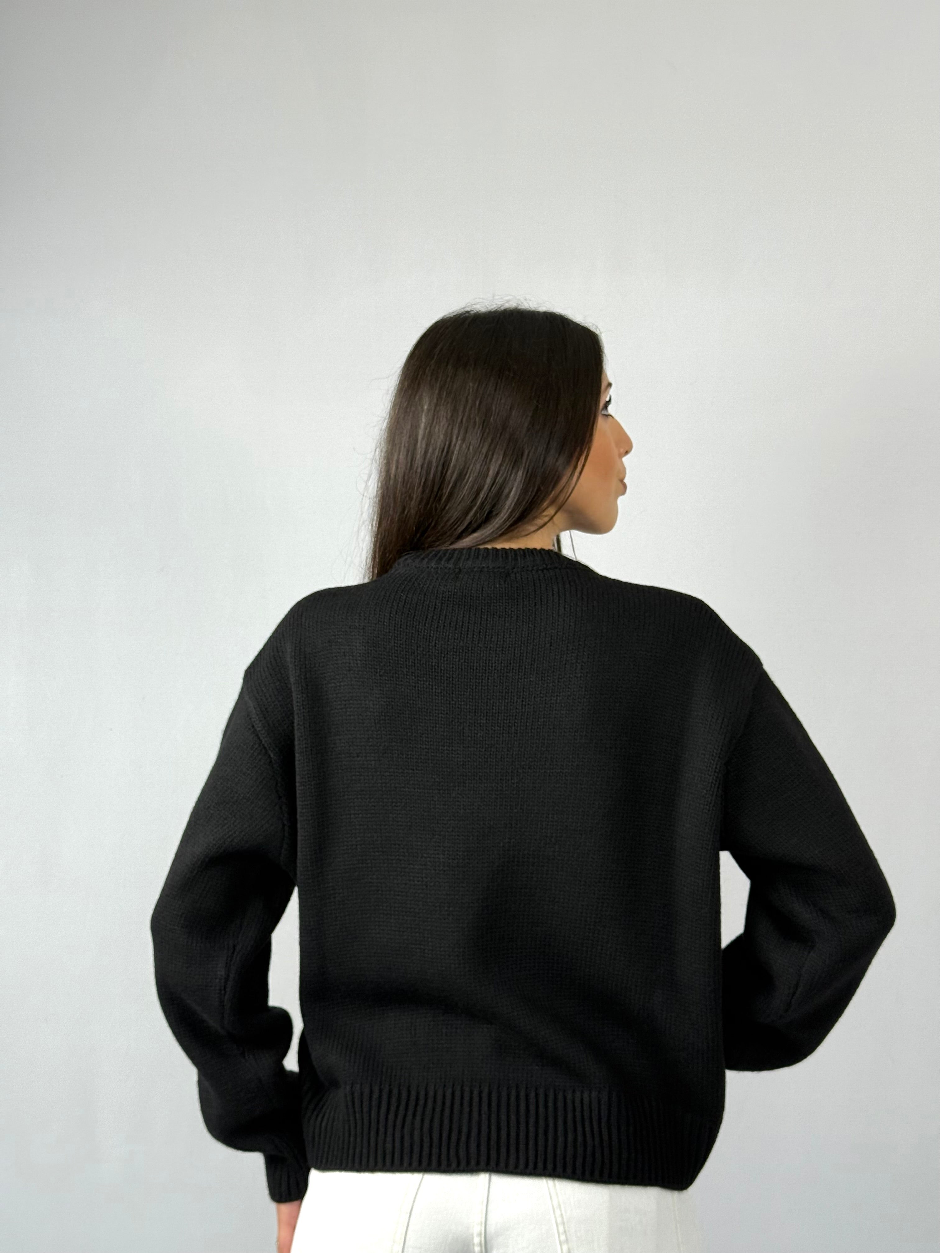 Maglione semi crop Lumina