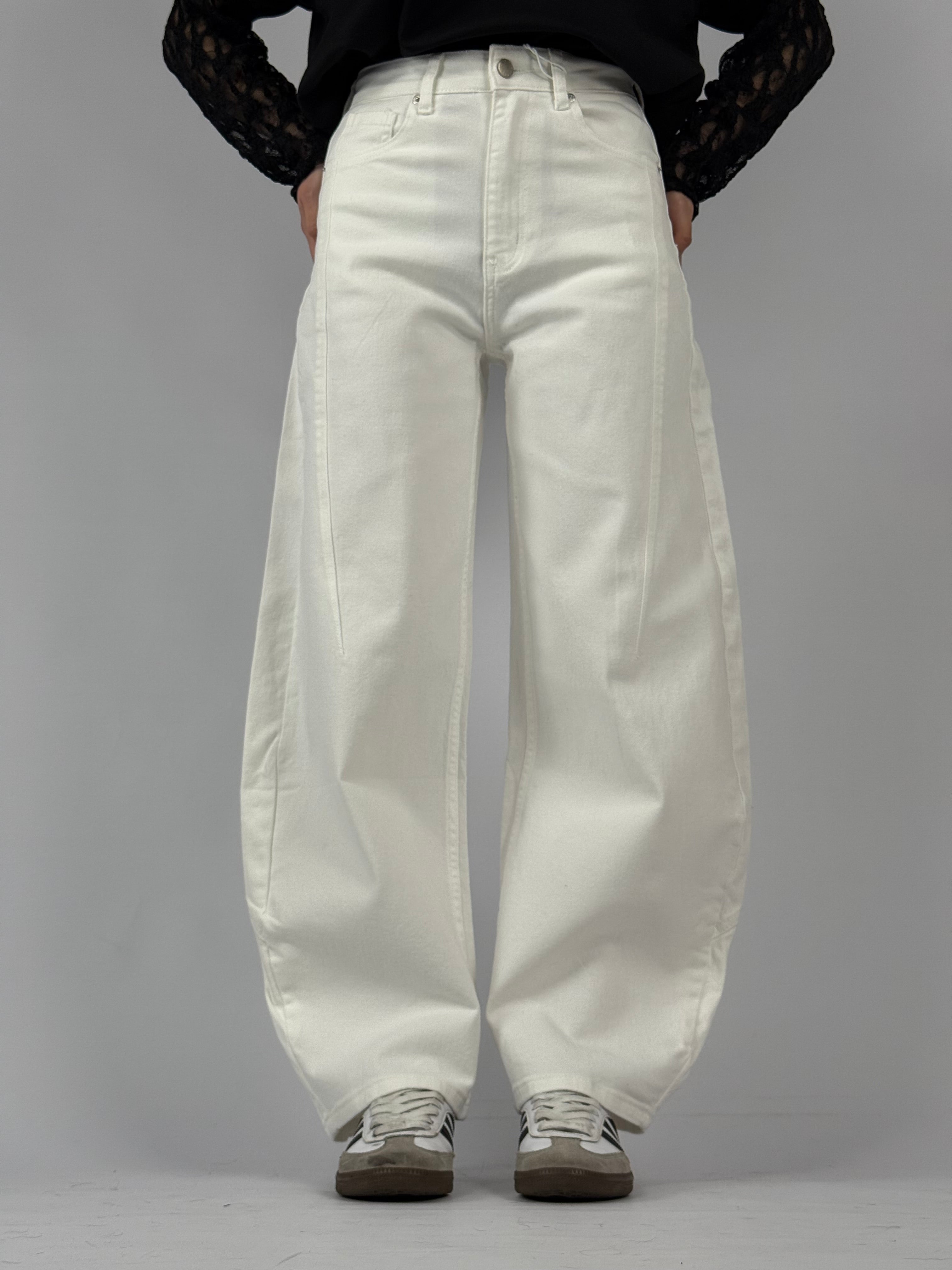 Jeans balloon bianco