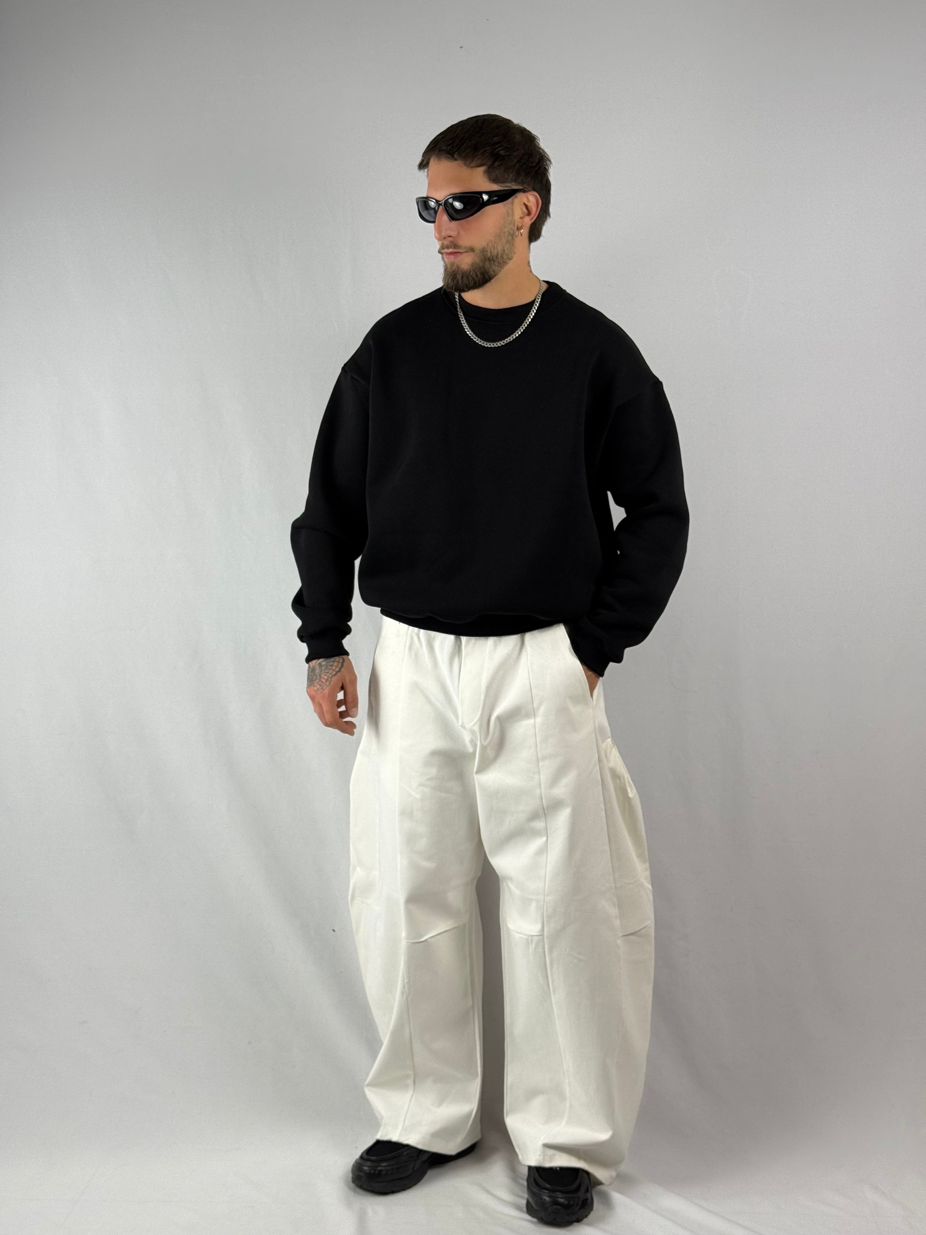 Pants baloon structure bianco