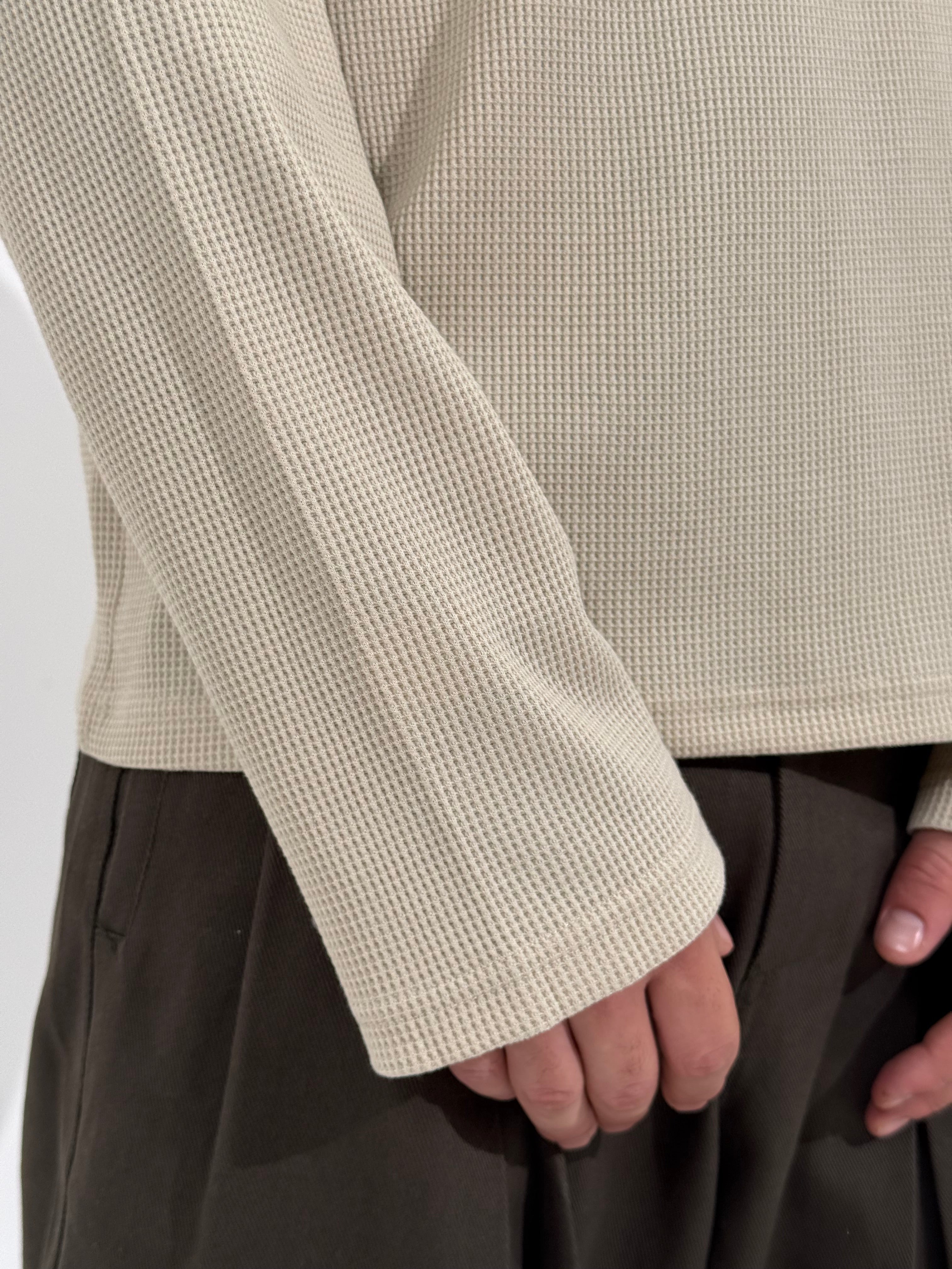 Long sleeve waffle