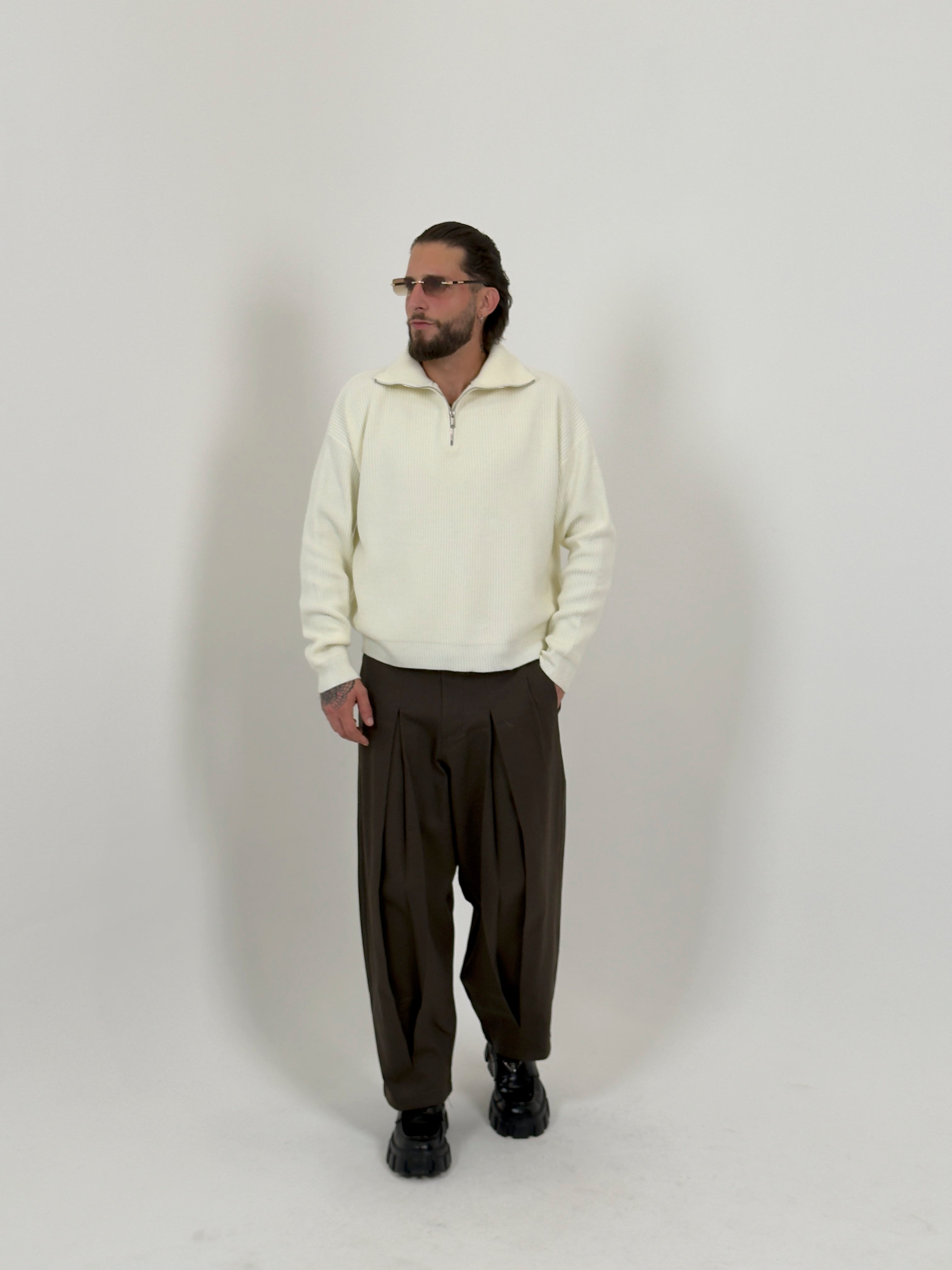 Maglione “Kyoto” half zip