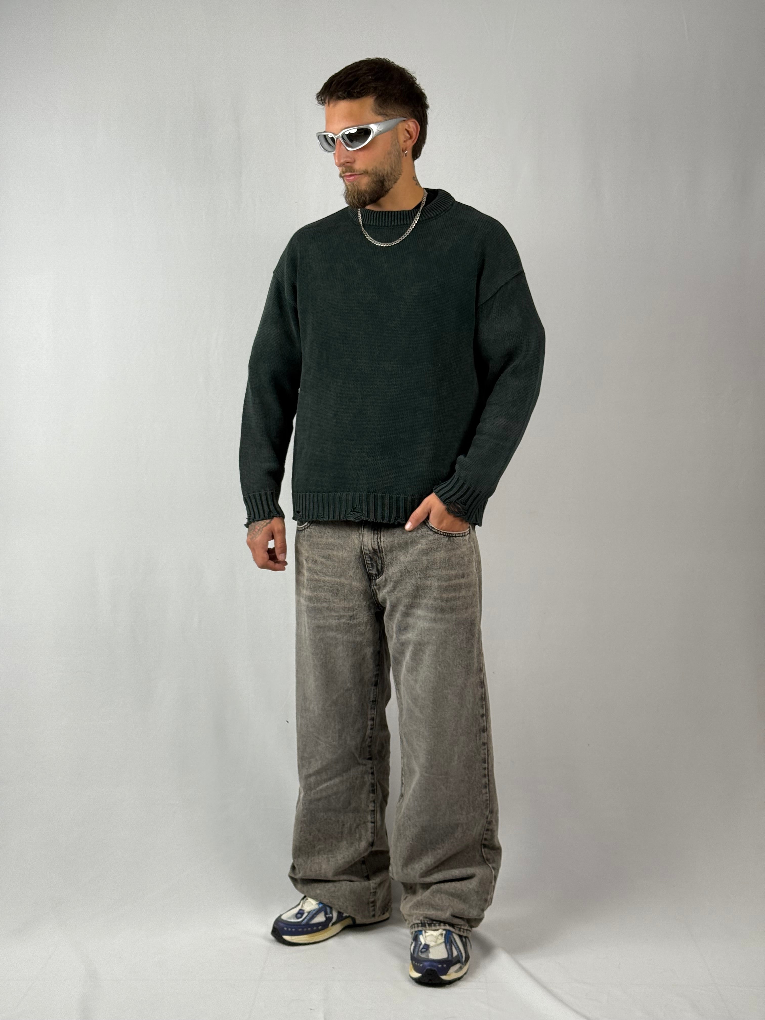 Maglione sfumato verde