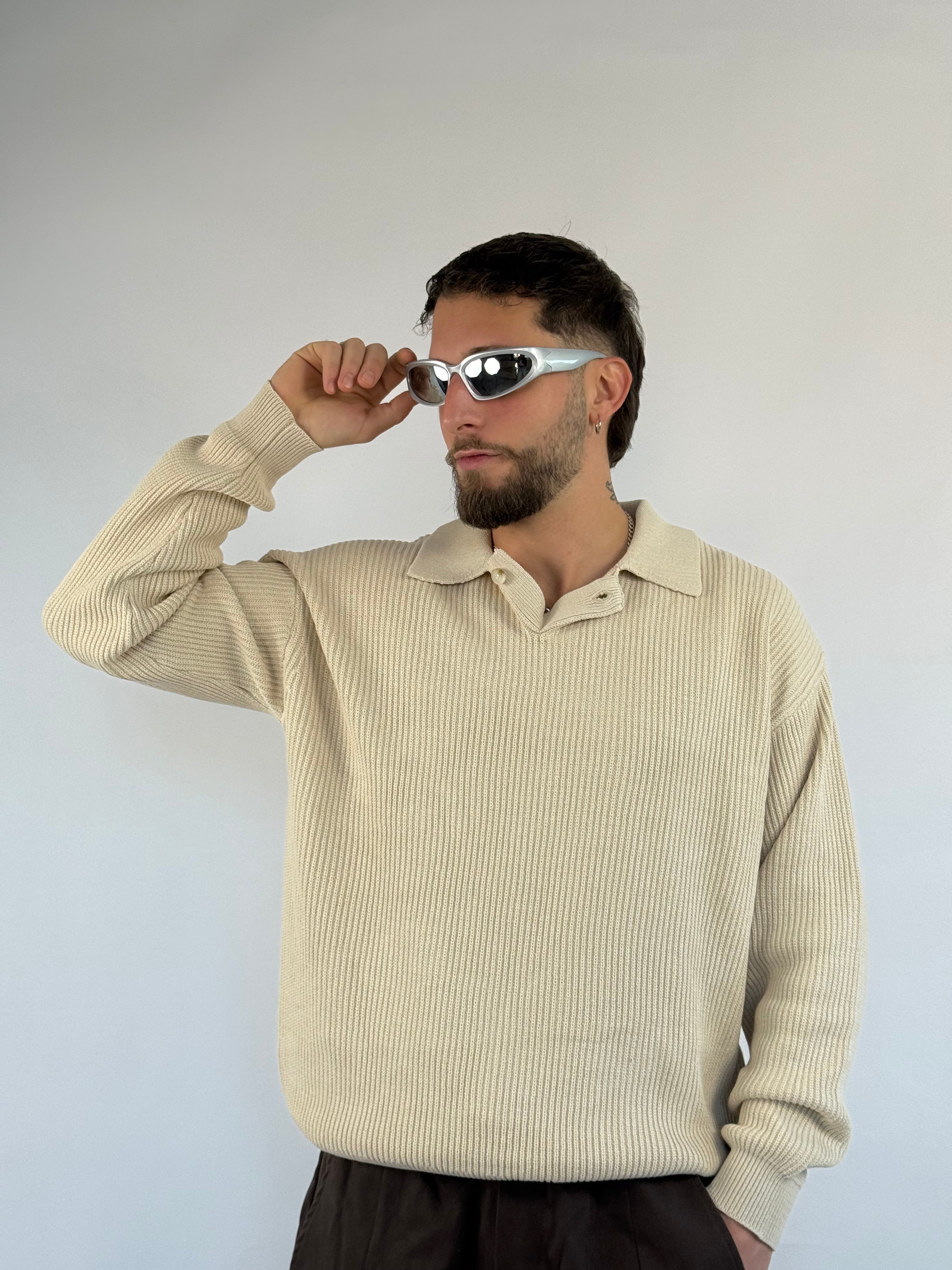 Maglione polo Wimbledon beige