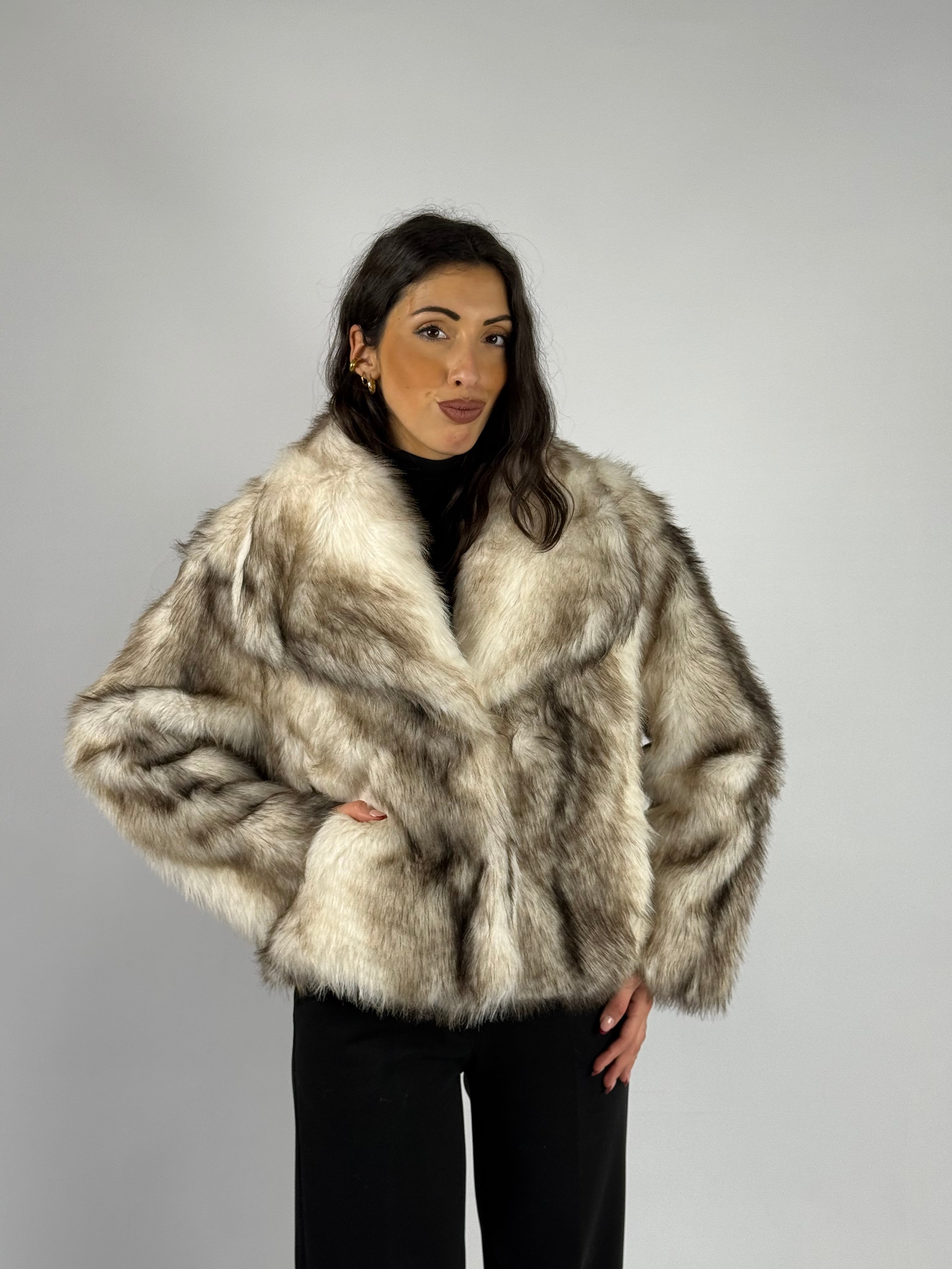 Ecopelliccia “like a real” panna