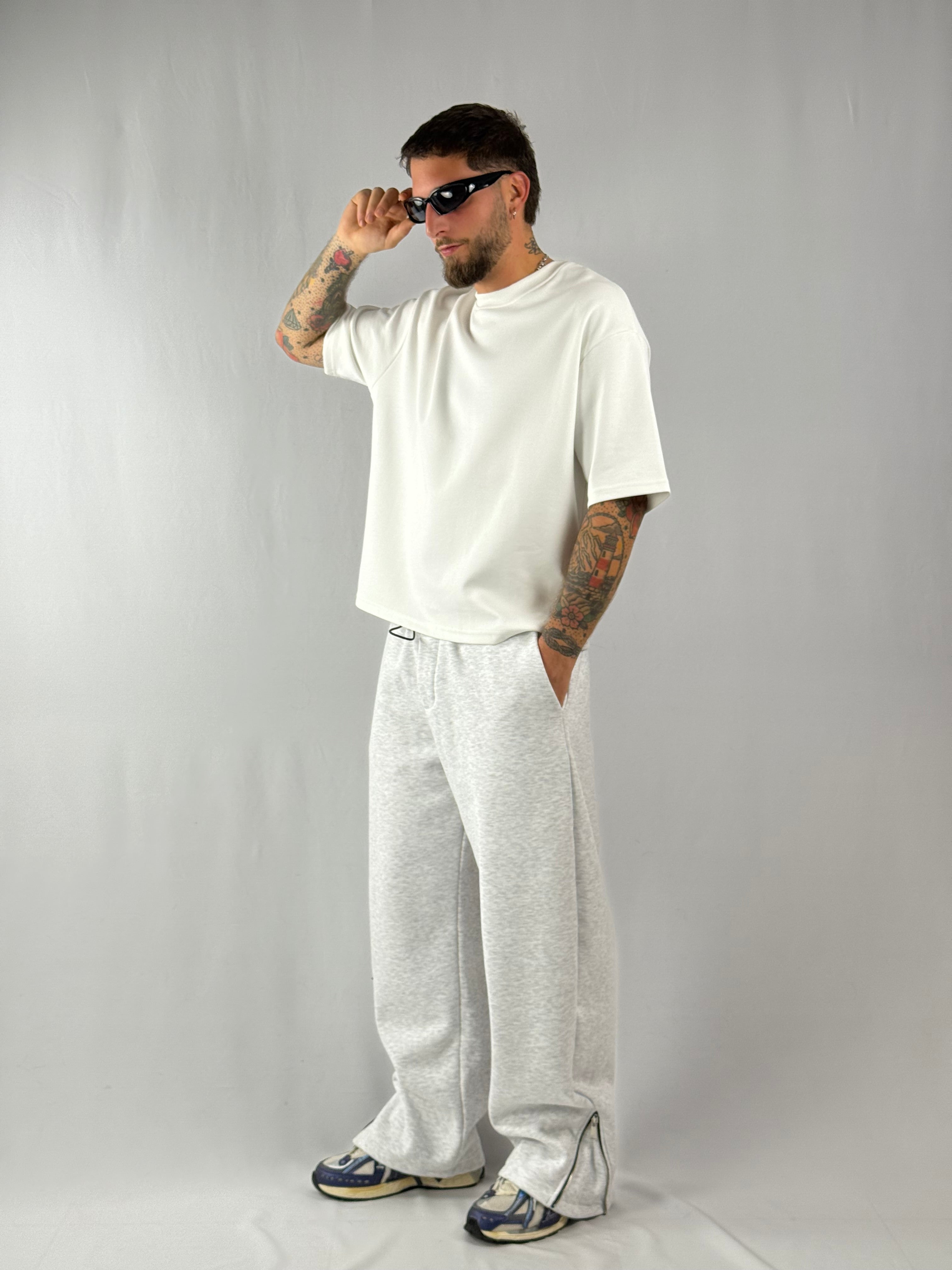 T-shirt interlok crop bianca