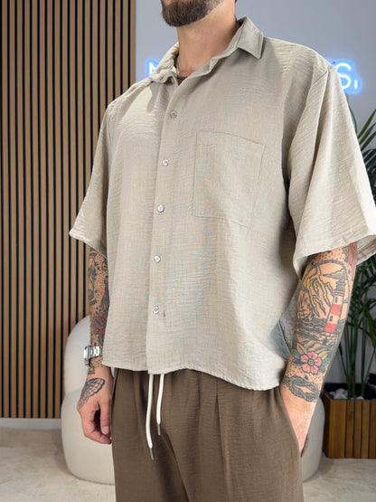 Camicia boxy lino