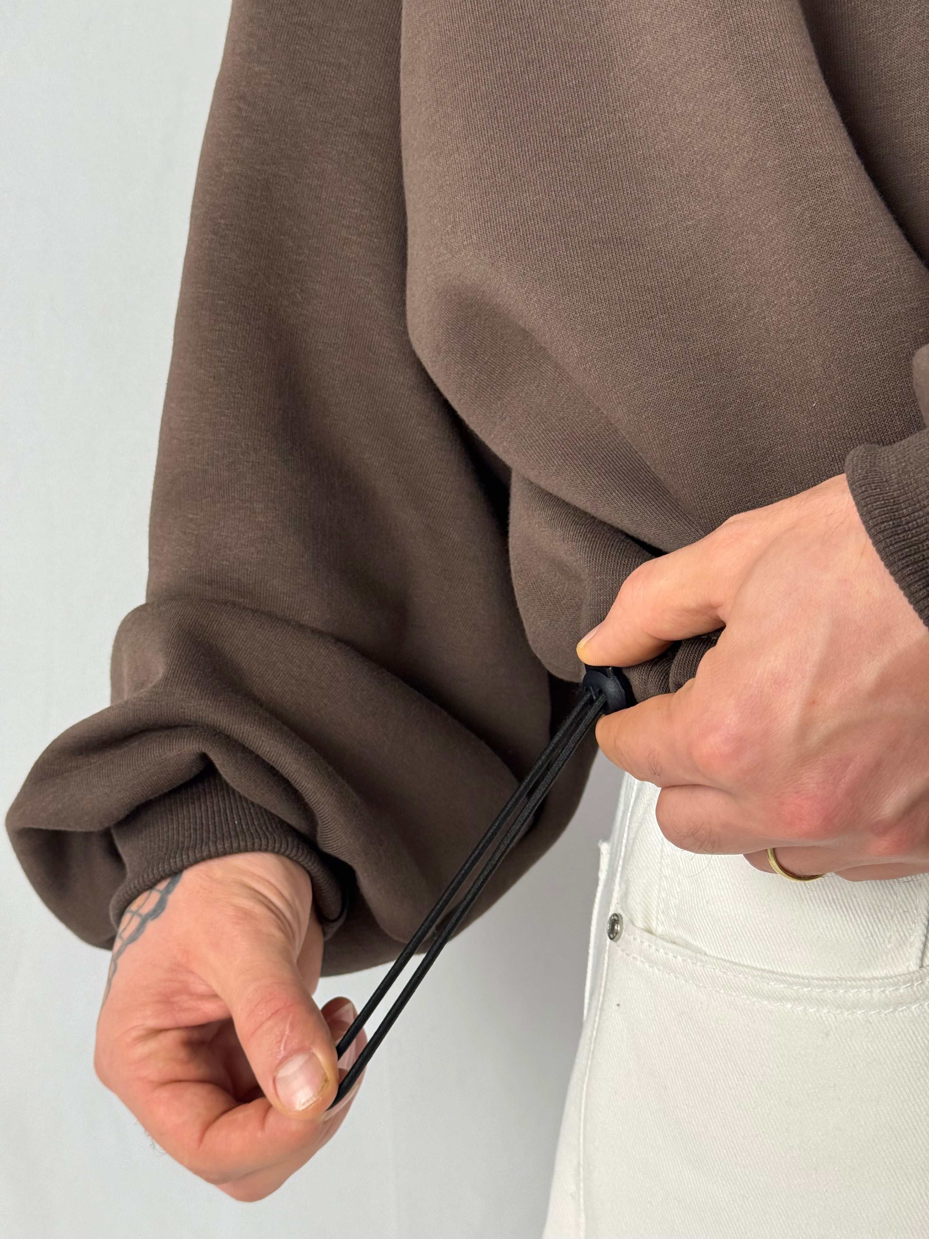 Felpa cropped “with love” moro