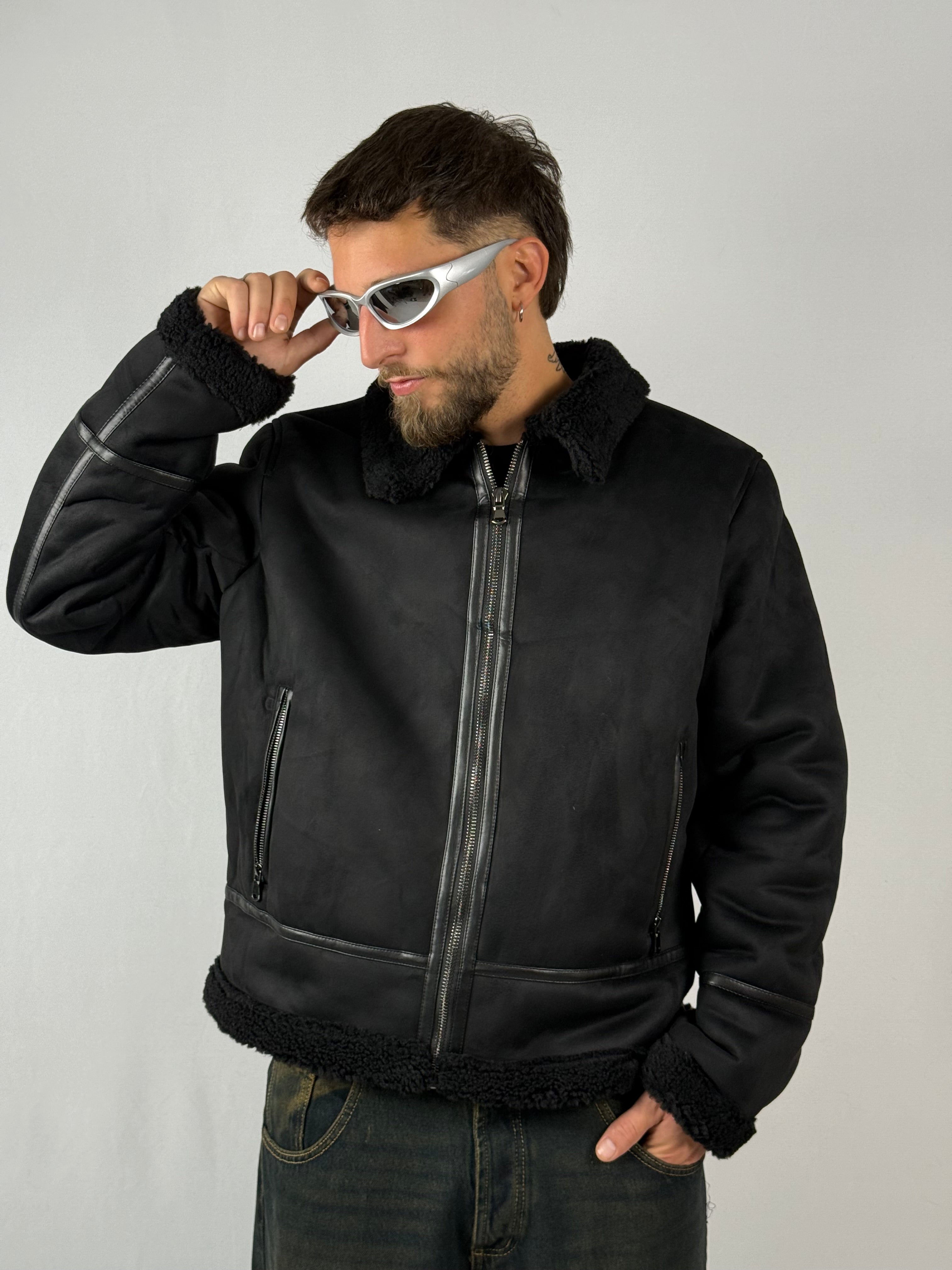 Jacket montone nero
