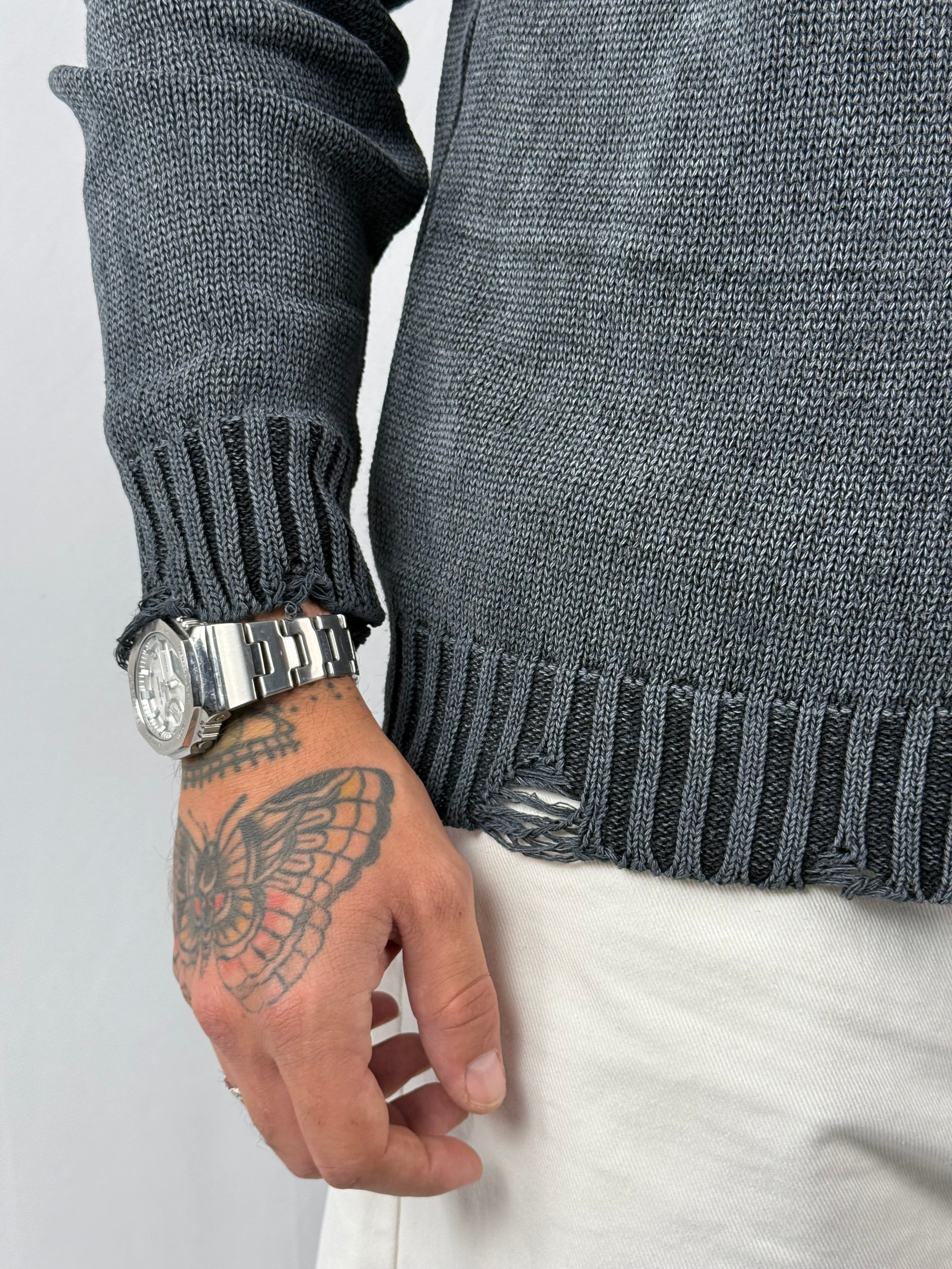 Maglione sfumato grigio