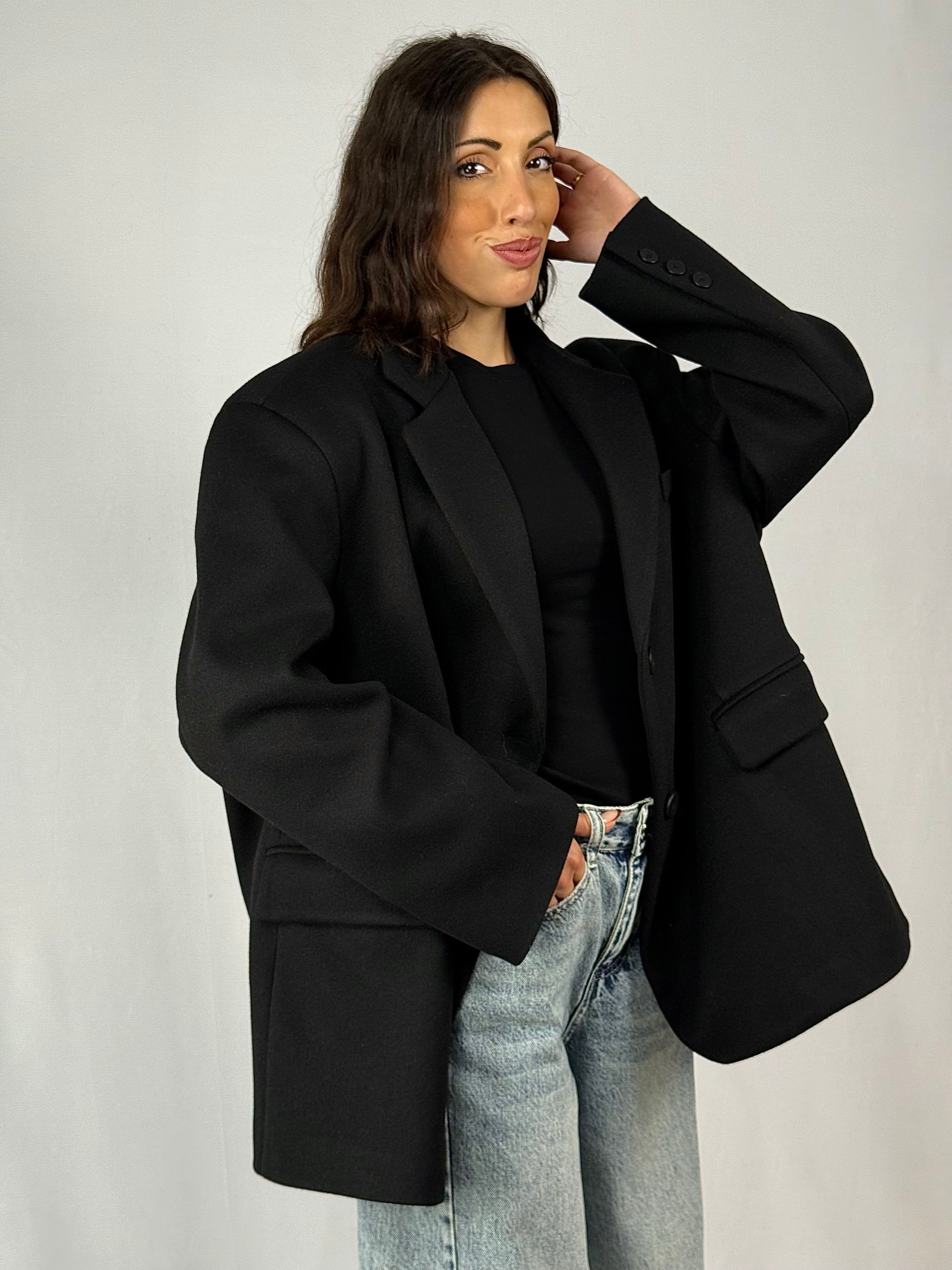 Blazer/Cappotto over nero