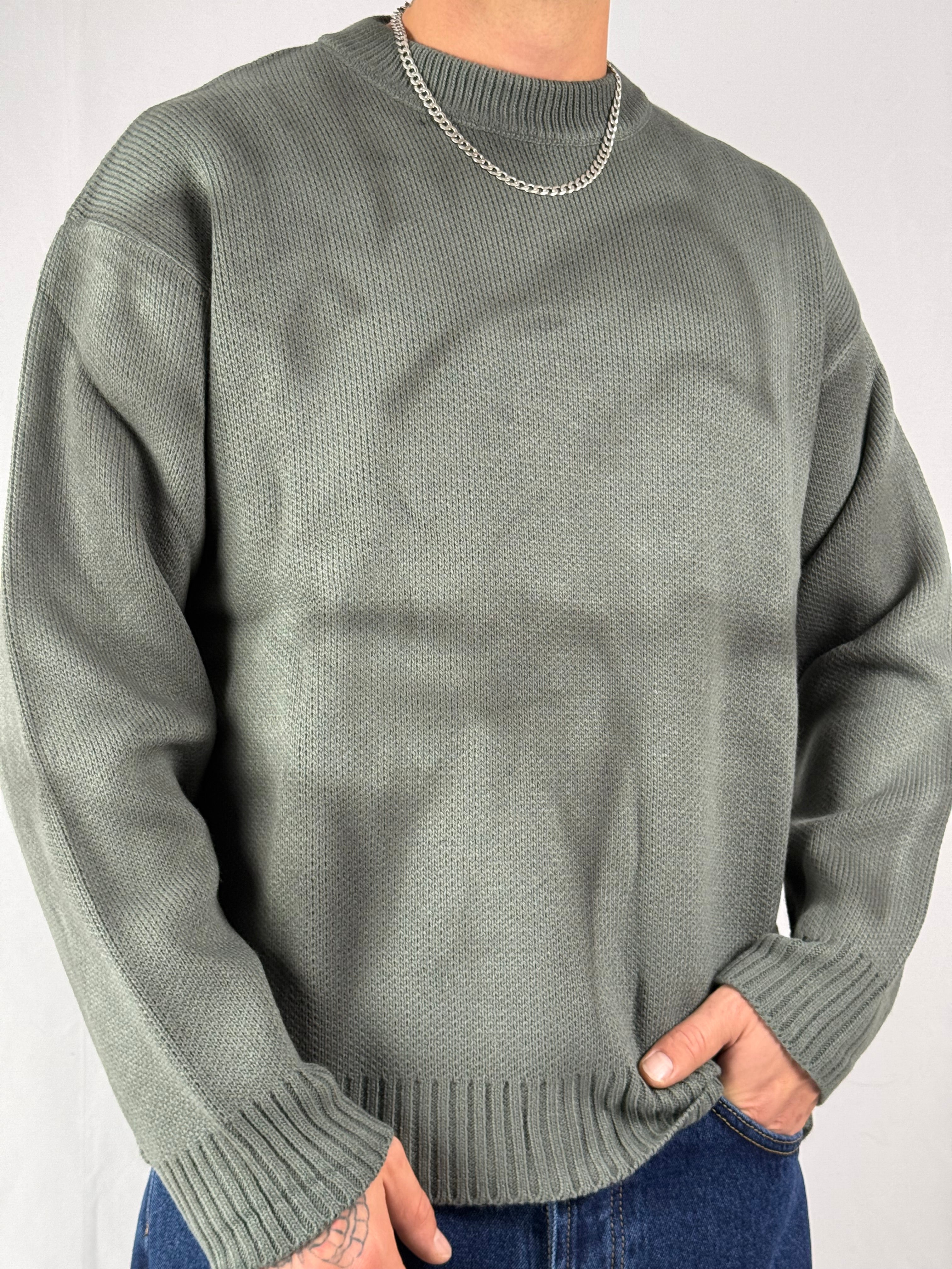 Maglione “stone washed” grigio
