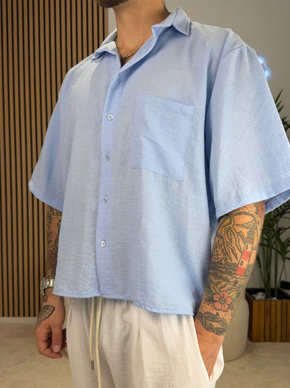 Camicia boxy lino
