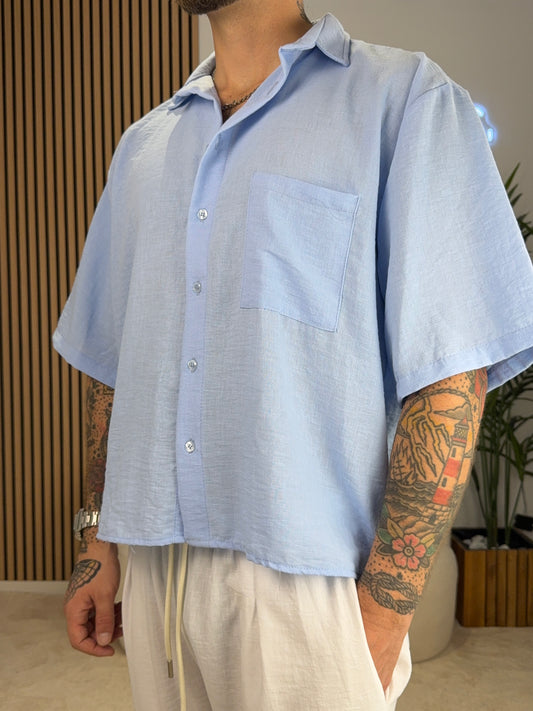 Camicia boxy lino