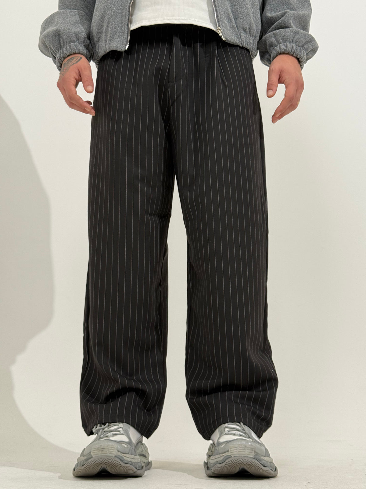 Pants baggy gessato