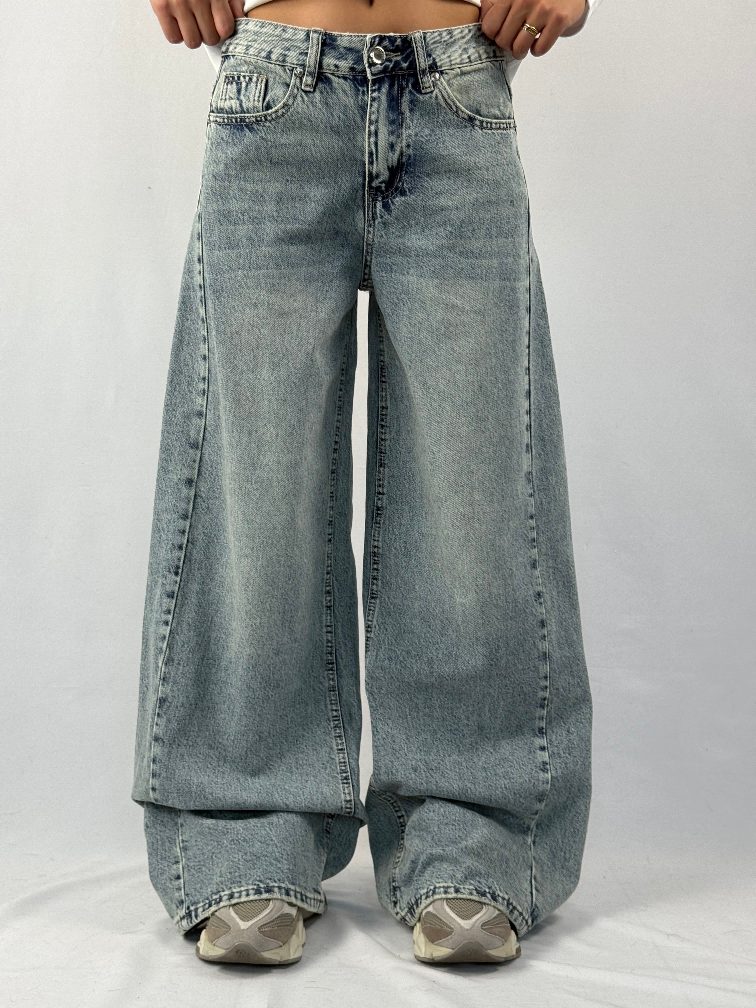 Jeans palazzo over denim