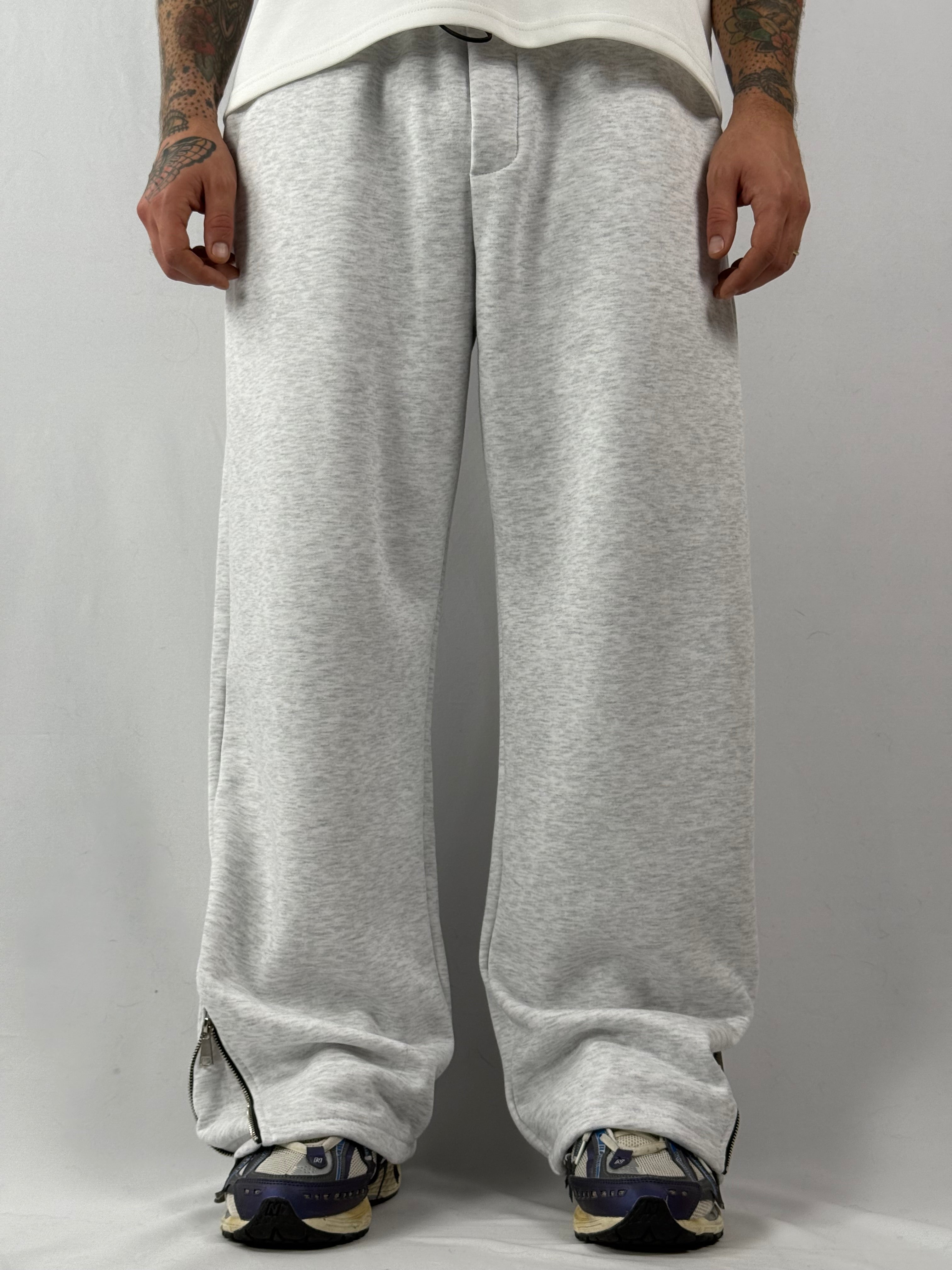 Pantatuta zip grigio chiaro