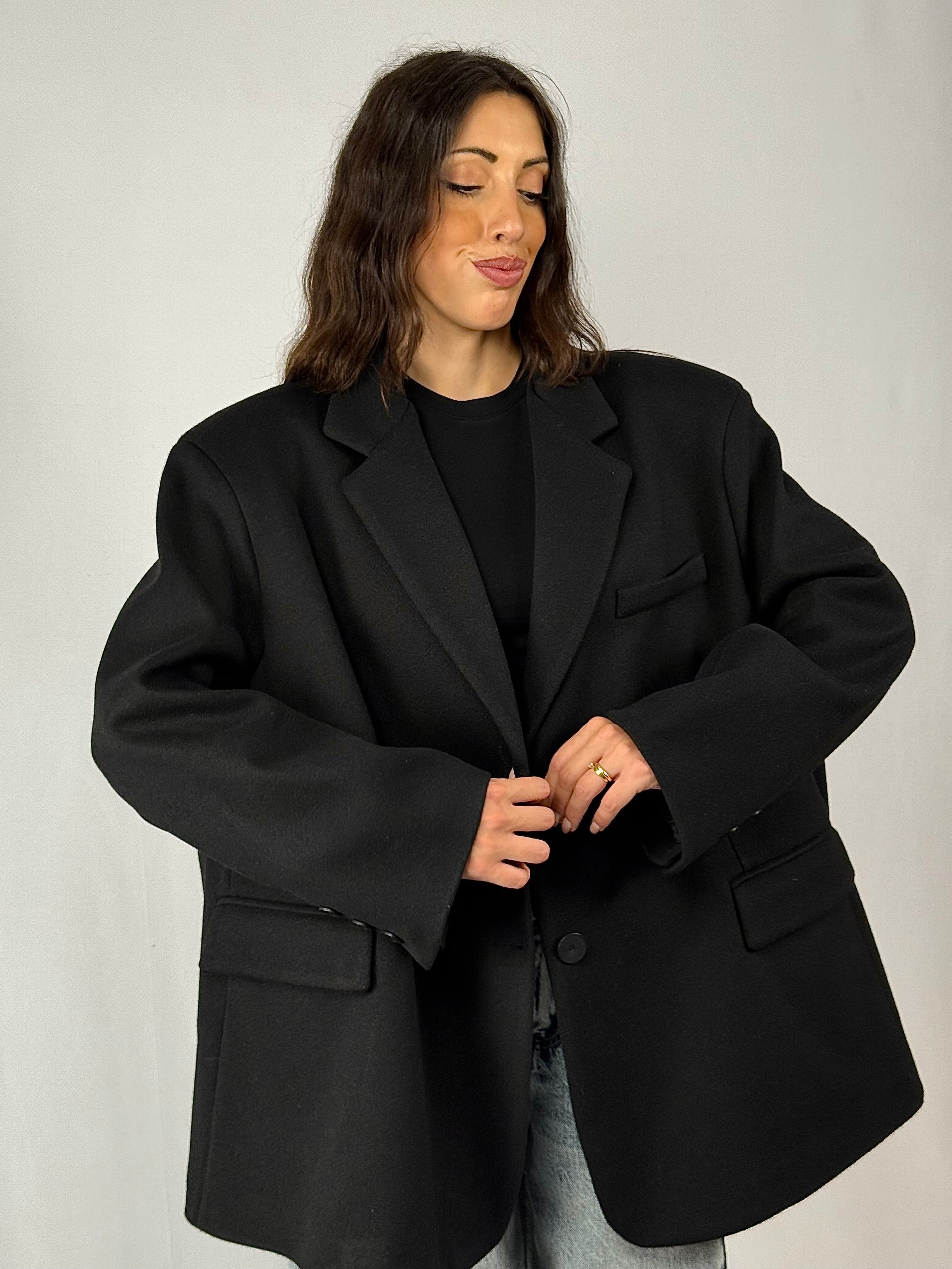 Blazer/Cappotto over nero